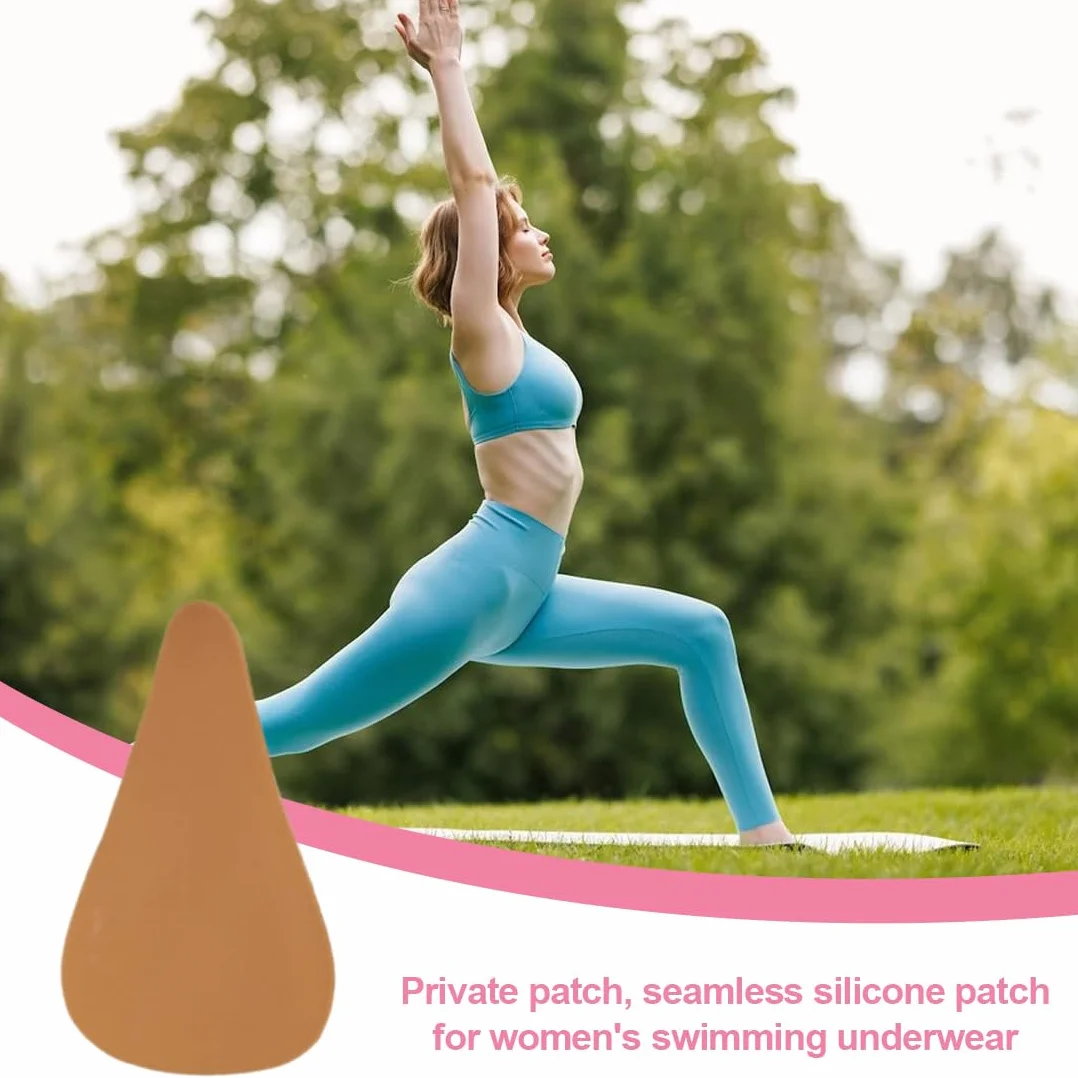 Camel Toe Correttore 2 Pezzi in Silicone, Anti Cameltoe Slip per Leggings e Jeans (Marrone)