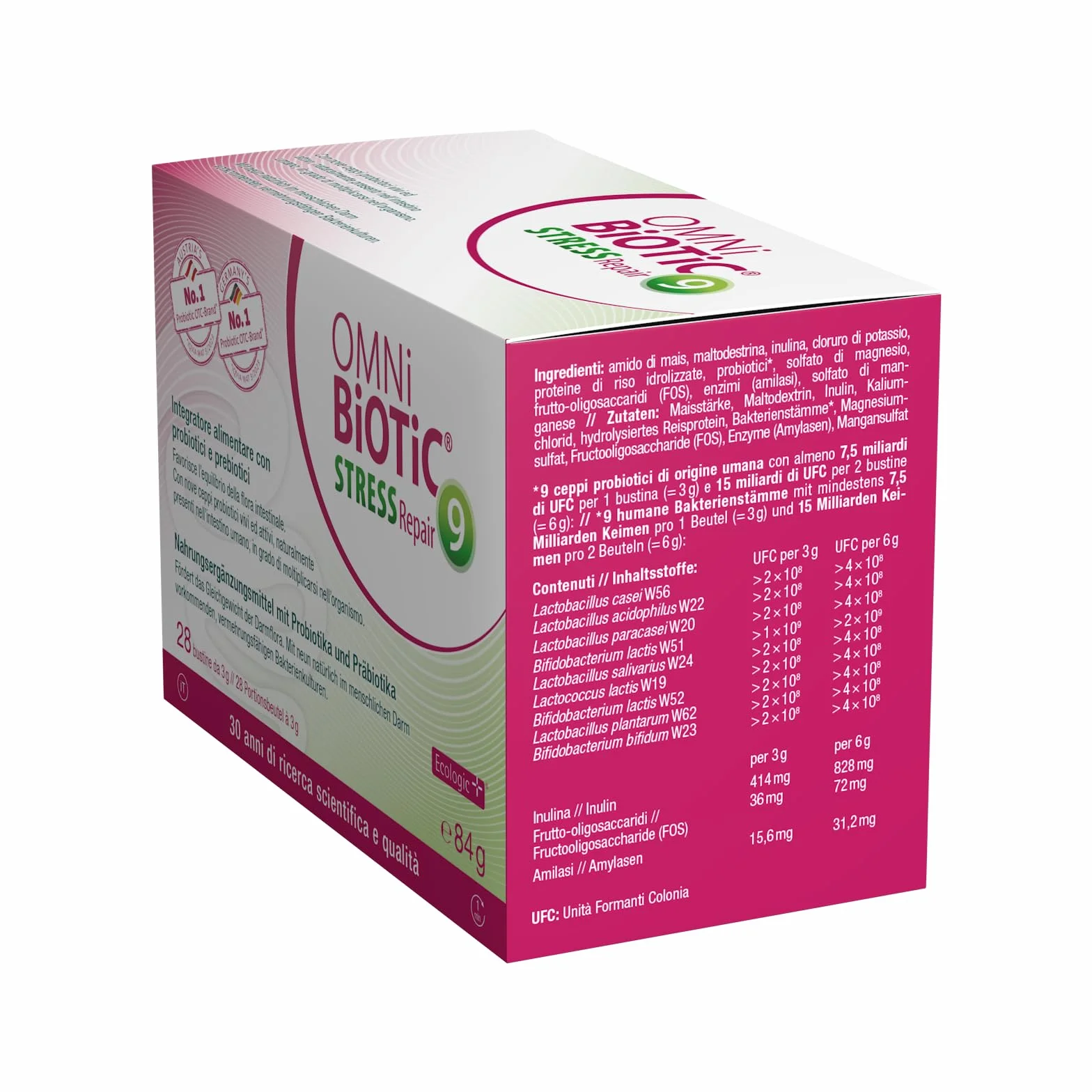 OMNi BiOTiC Stress Repair Proszek z Probiotykami i Prebiotykami 28 x 3g Wegański Bezglutenowy