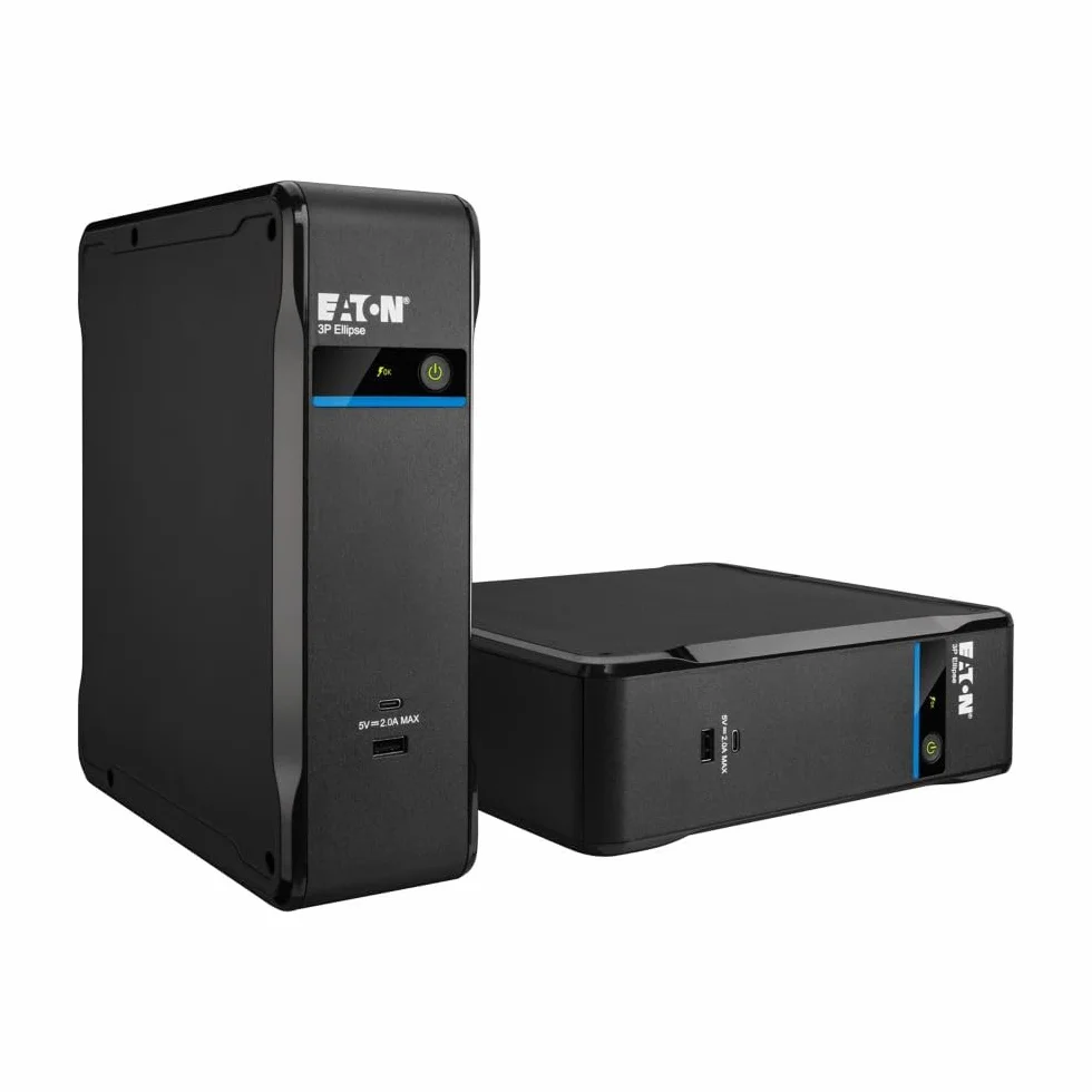 Eaton Ellipse 3P900UD UPS – Gruppo di Continuità Off-Line – 900VA/540W – Presa DIN – USB Tipo A & C (4 prese con batteria + sovratensioni, 4 solo sovratensioni, software di spegnimento)