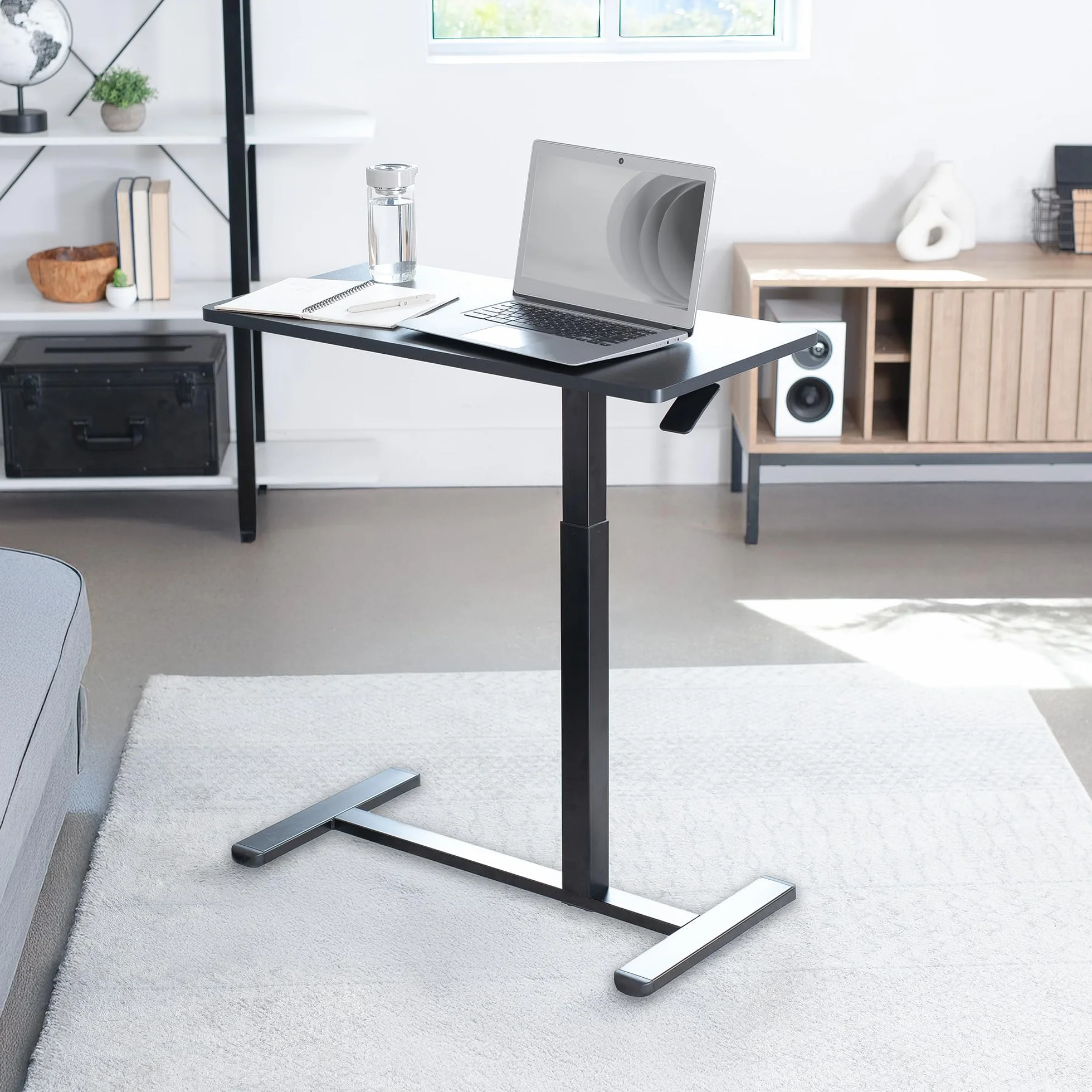 VIVO CART-V02L - Tavolino da letto con ruote nascoste, per divano e computer portatile, 81,3 x 40,6 cm, colore: nero