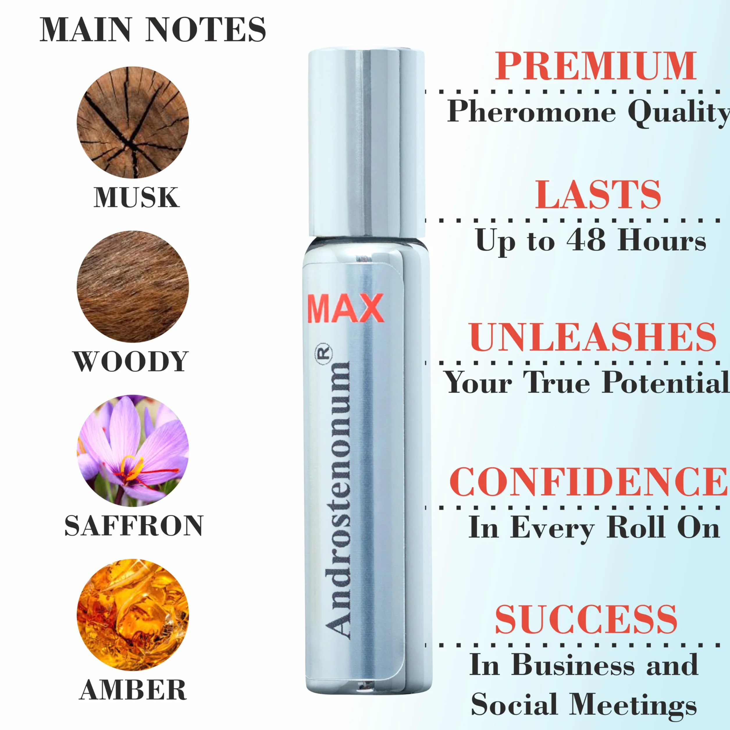 ANDROSTENONUM MAX feromone per uomo 8 ml roll-on attirare donne afrodisiache