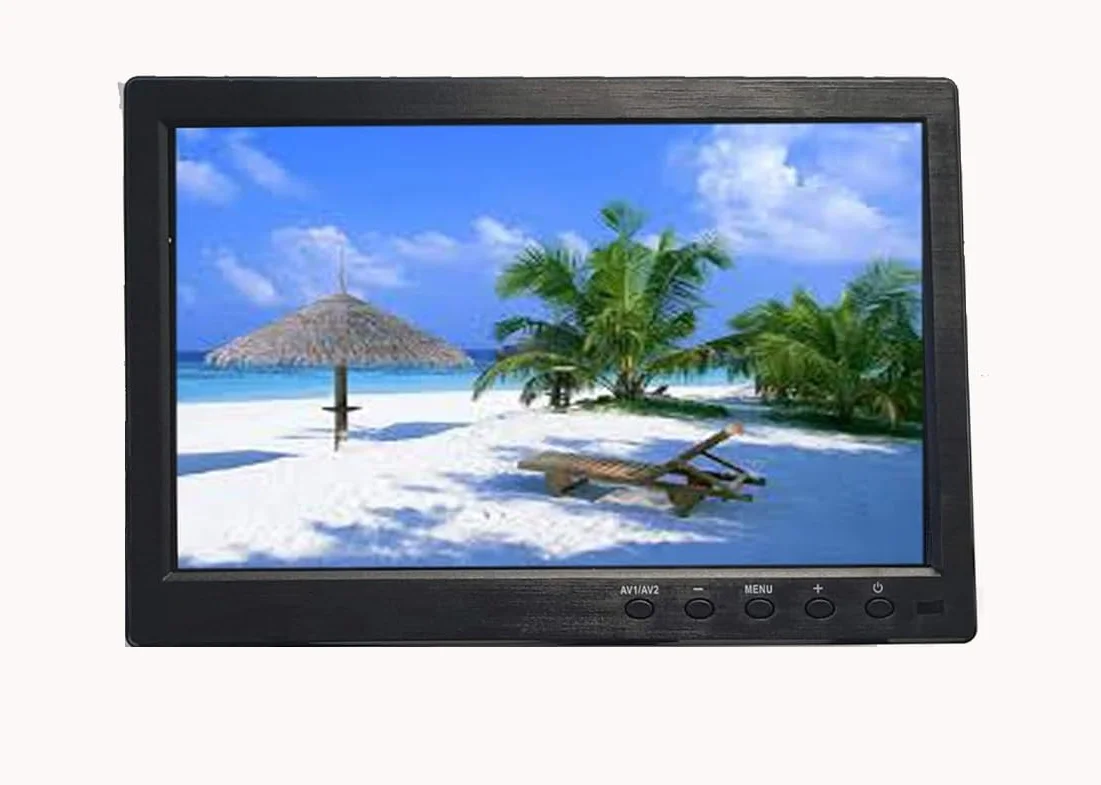 enterelettronics Monitor 10.1 Pollici, Monitor per Telecamere di Videosorveglianza, per Auto, Full HD LCD VGA FULL HD BNC, Display in Ottima Risoluzione, Sicuro ed Affidabile