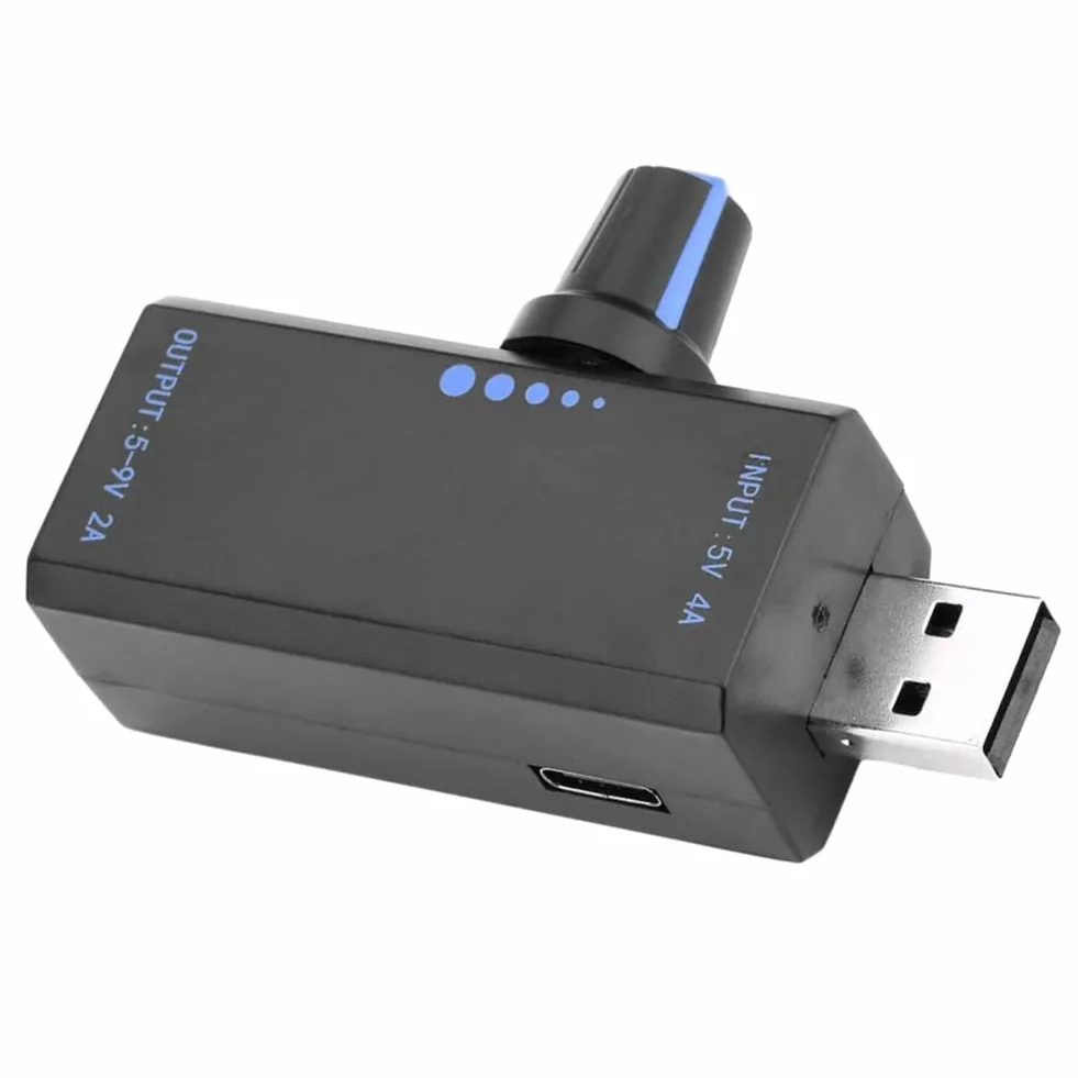 Regolatore di velocità ventola USB 18W DC 5V 4A Tipo C Nero