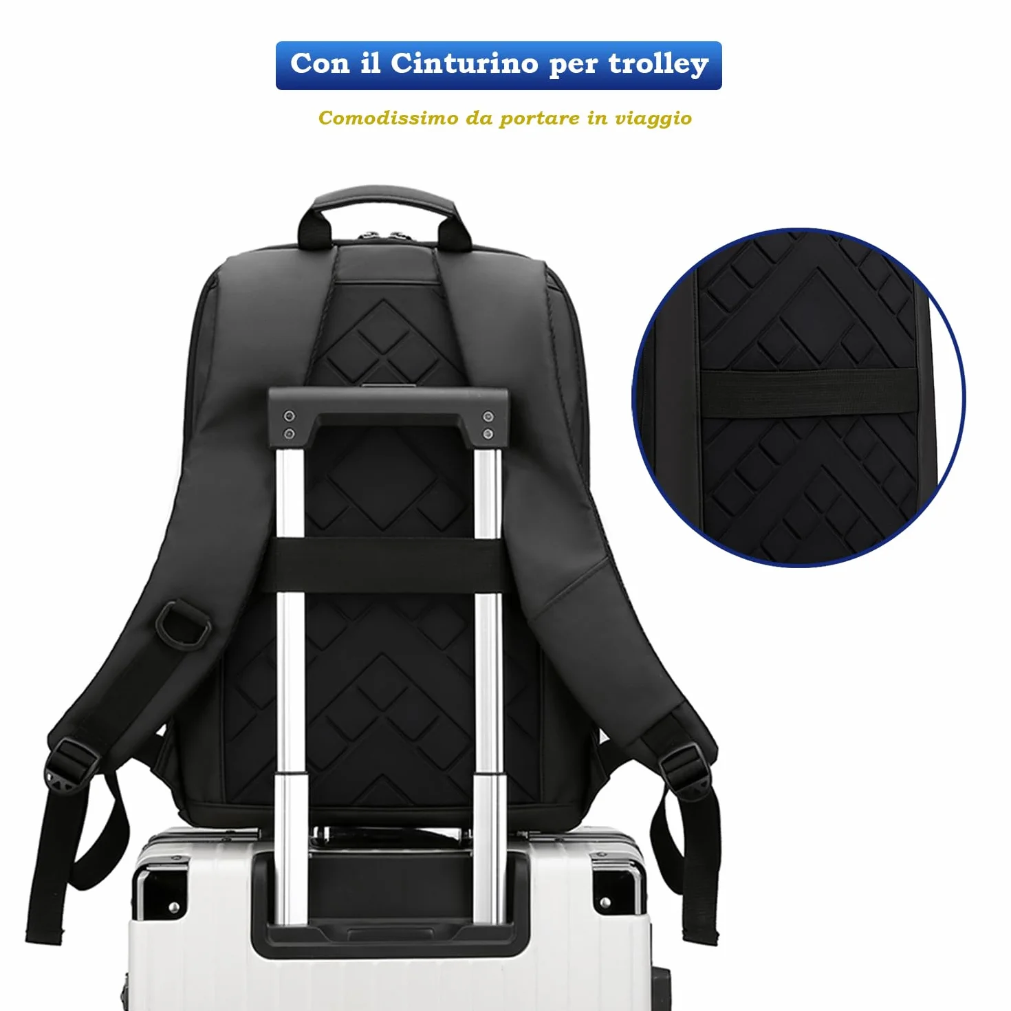 Zaino Porta PC Ultra Leggero Borsa per PC Portatile Custodia Computer Notebook Laptop in Membrana Impermeabile per Business Viaggio Lavoro Nero KM07