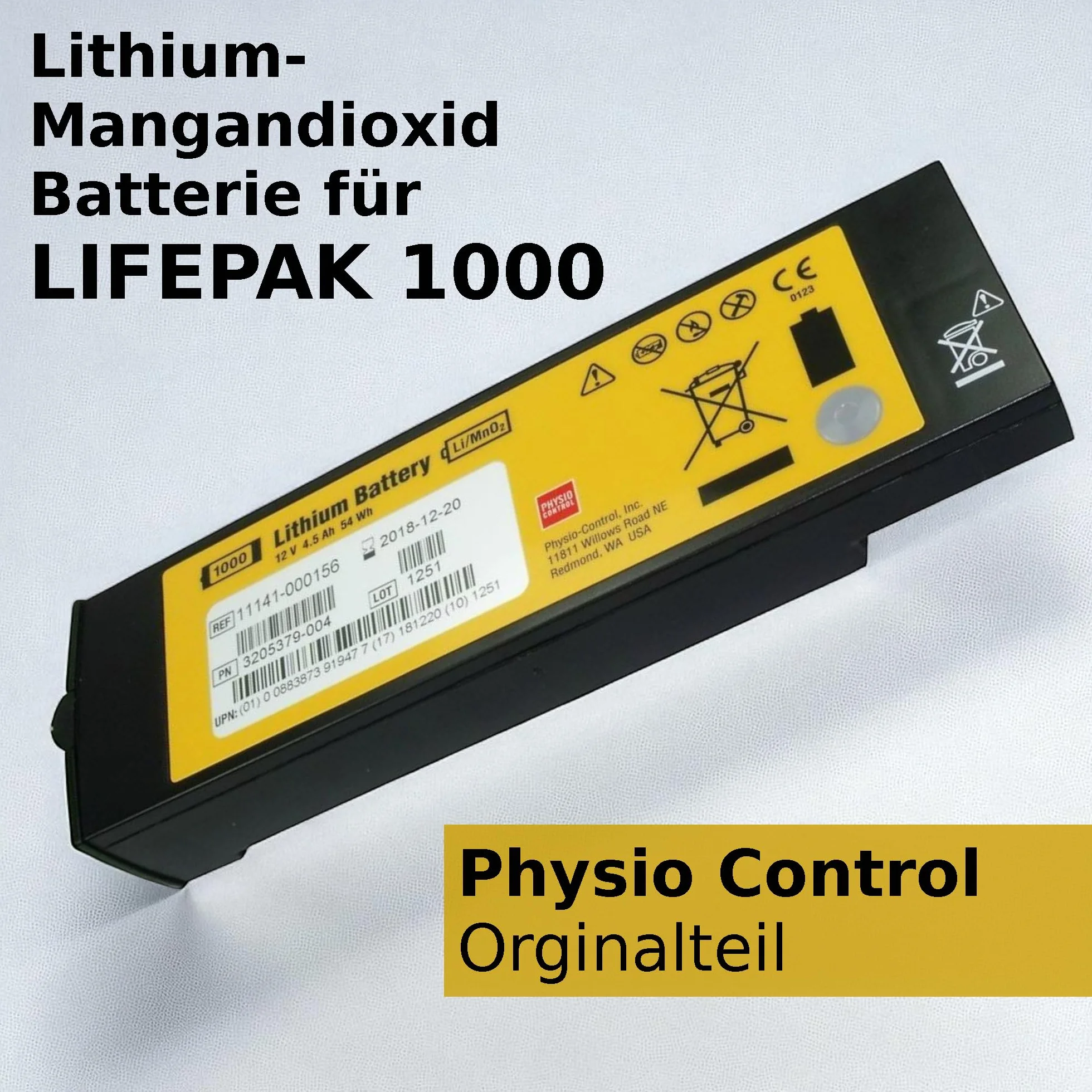 Batteria per Defibrillatore AED Physio Control LIFEPAK LP 1000 (LP1000)