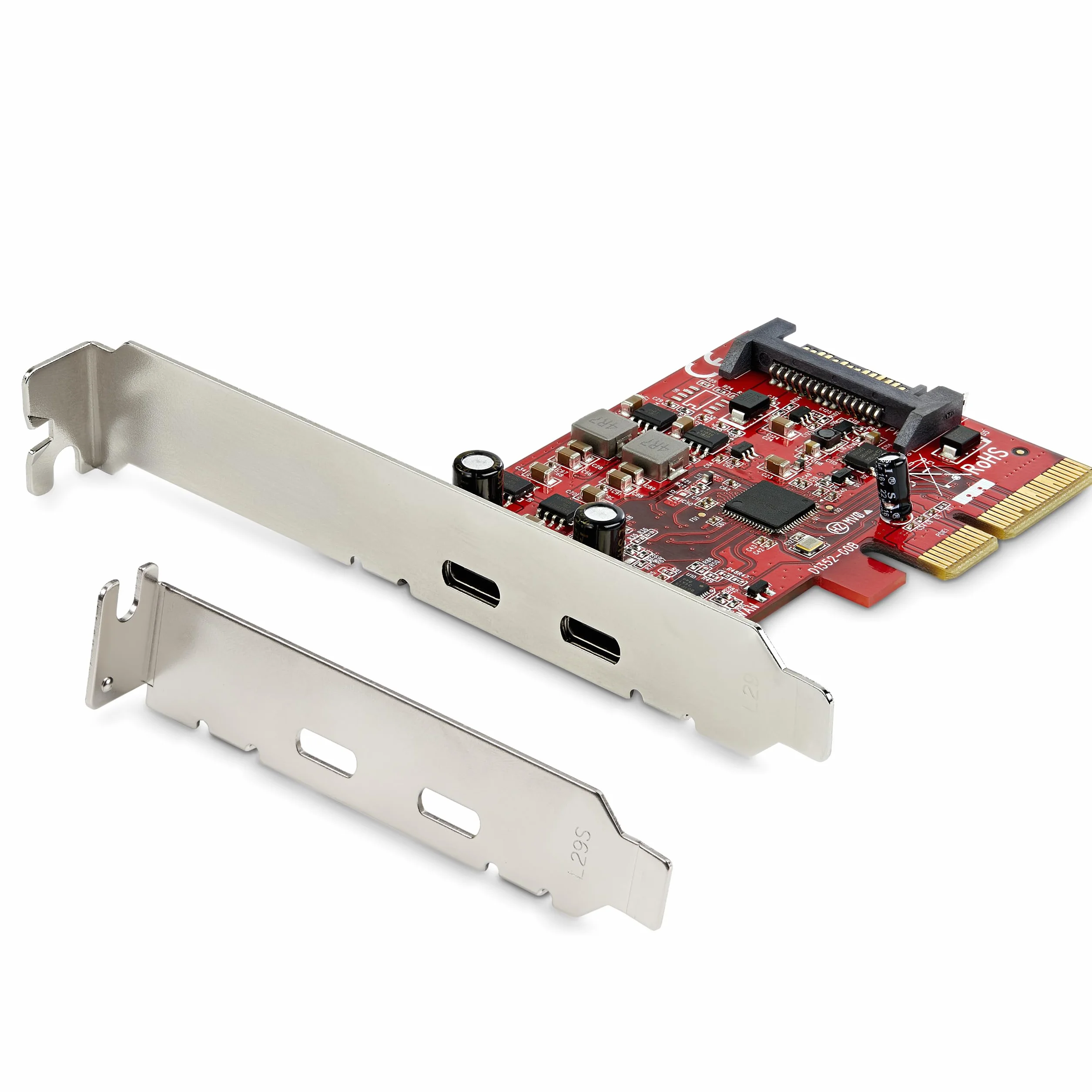 StarTech.com Scheda PCIe a 2 porte USB 3.1 (10Gbps), PCIe Gen 3 x4, ASM3142 Chipset, Scheda PCI Express USB Tipo C (PEXUSB312C3)