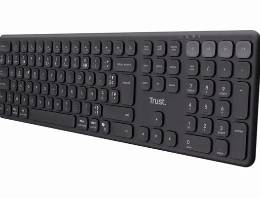 Trust Vaiya Tastiera senza fili Bluetooth 2,4 GHz AZERTY francese ricaricabile multidispositivo Windows iOS iPadOS macOS Android