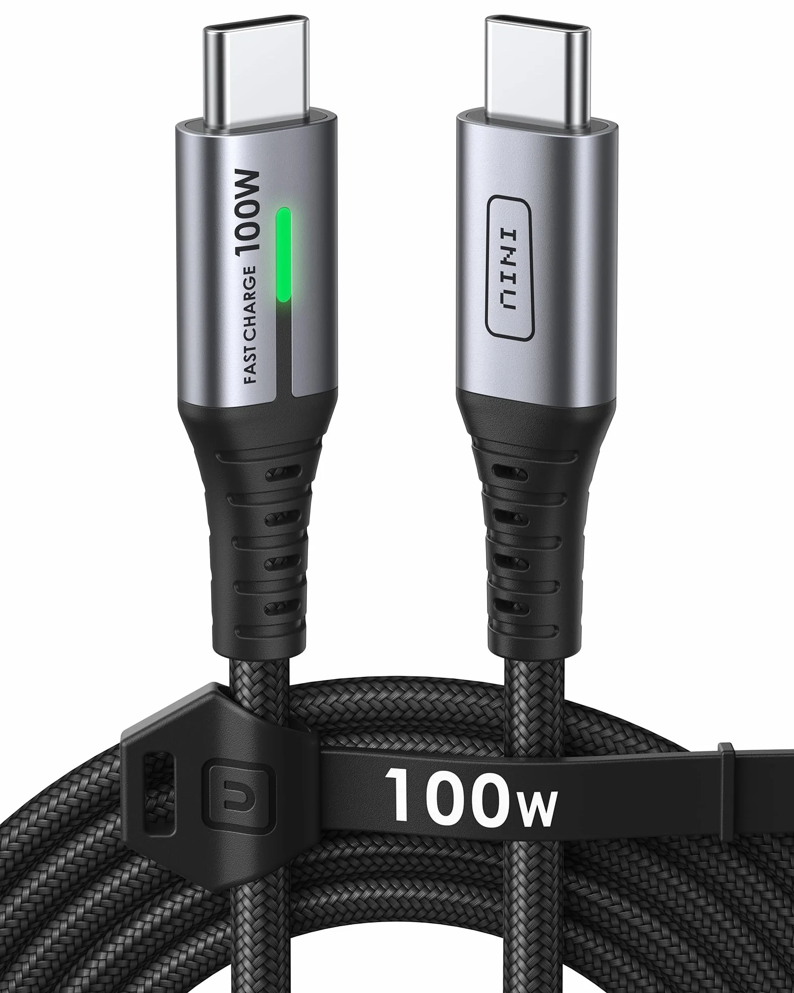 INIU Cavo USB C 100W 2m USB Type-C PD 5A Ricarica Rapida QC 4.0 Nylon per iPhone 17 16 Pro Max Samsung S25 Ultra iPad Pro MacBook Pixel 10 Pro