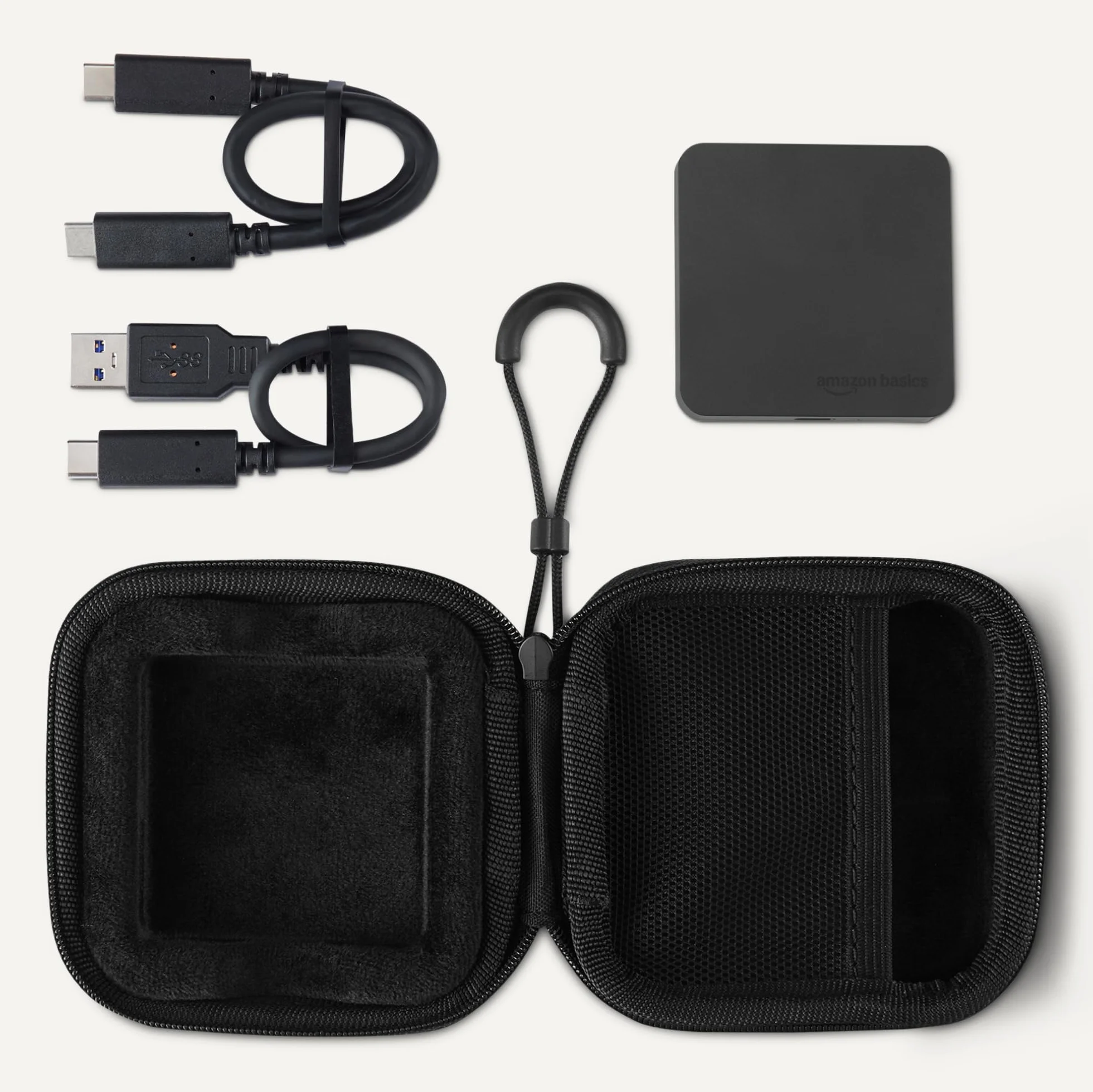 Amazon Basics SSD Esterno Portatile Unità a Stato Solido Esterna da 1TB Velocità fino a 2000MB/s USB 3.2 Gen 2 IP65 Antiacqua e Antipolvere Nero