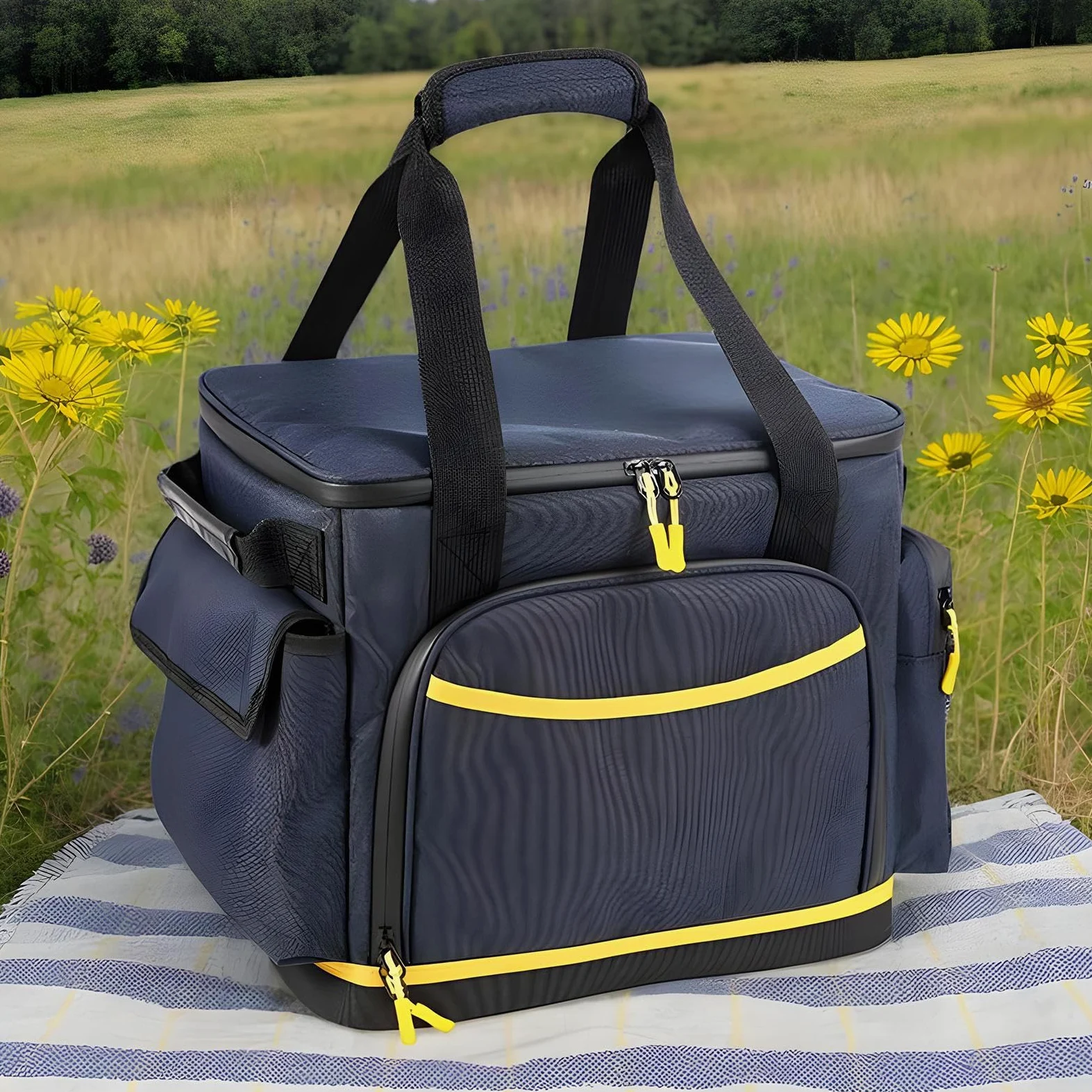 Organizzatore di cavi di ricarica da viaggio, organizer portatile per centrali elettriche, con custodia per il trasporto in tessuto Oxford resistente agli urti per cavi, caricabatterie e