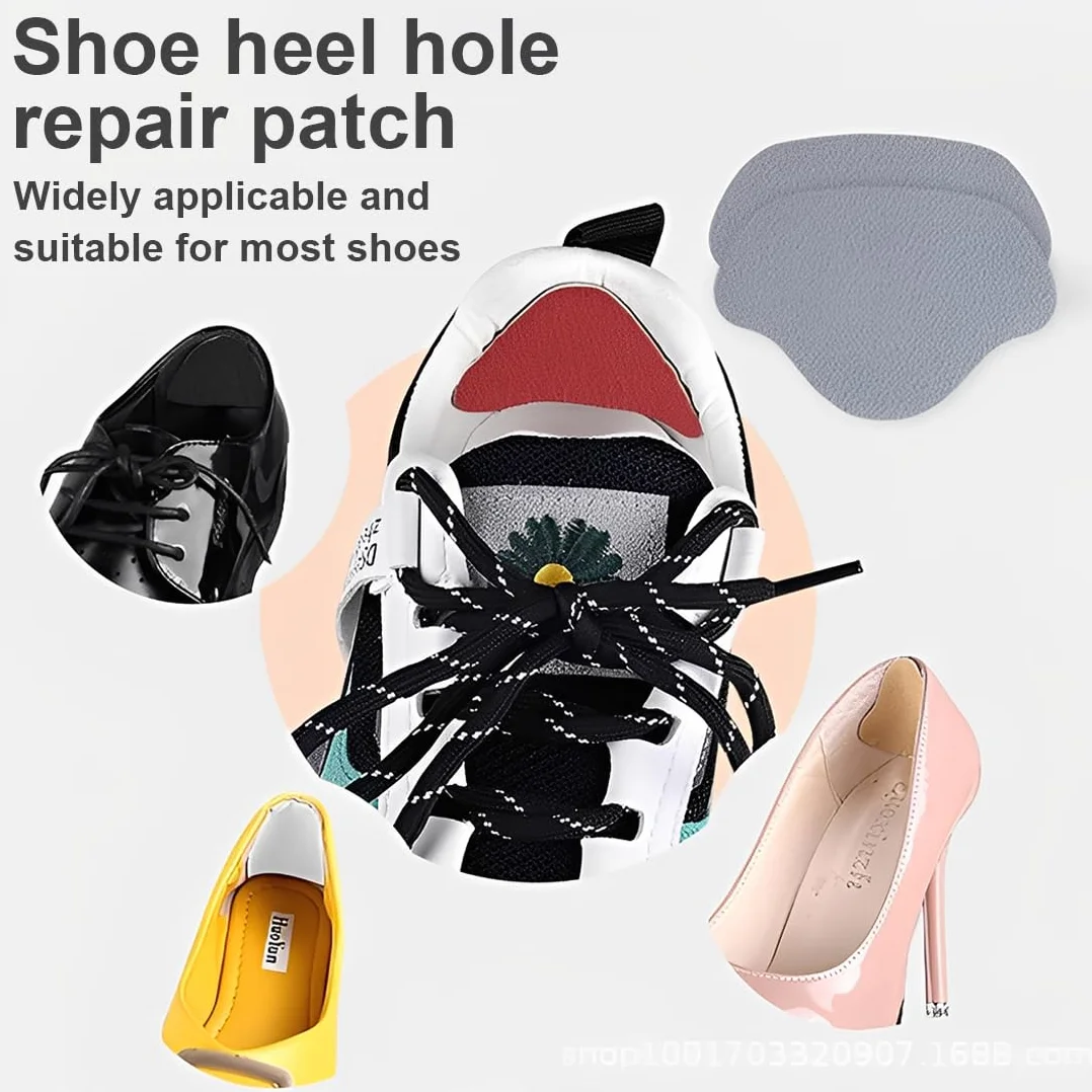 Toppa autoadesiva riparazione tallone scarpe 18 pezzi protezione tallone prevenzione buchi Nero Bianco Grigio