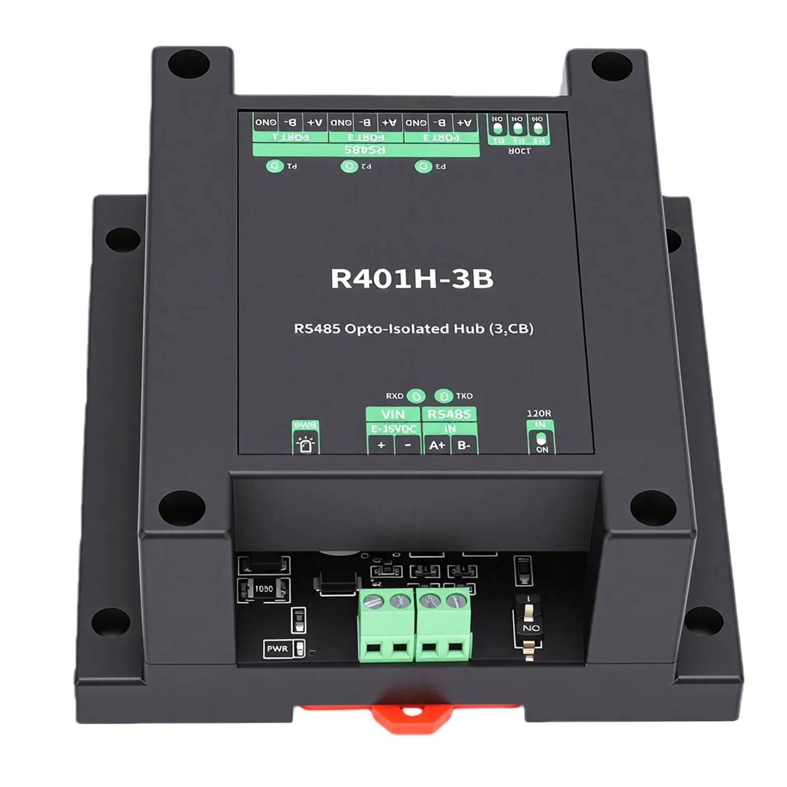 485 Opto Isolated Hub with Power Isolation Features | Connessioni stabili, Terminazione configurabile, Supporta 32 nodi, Trasmissione half duplex