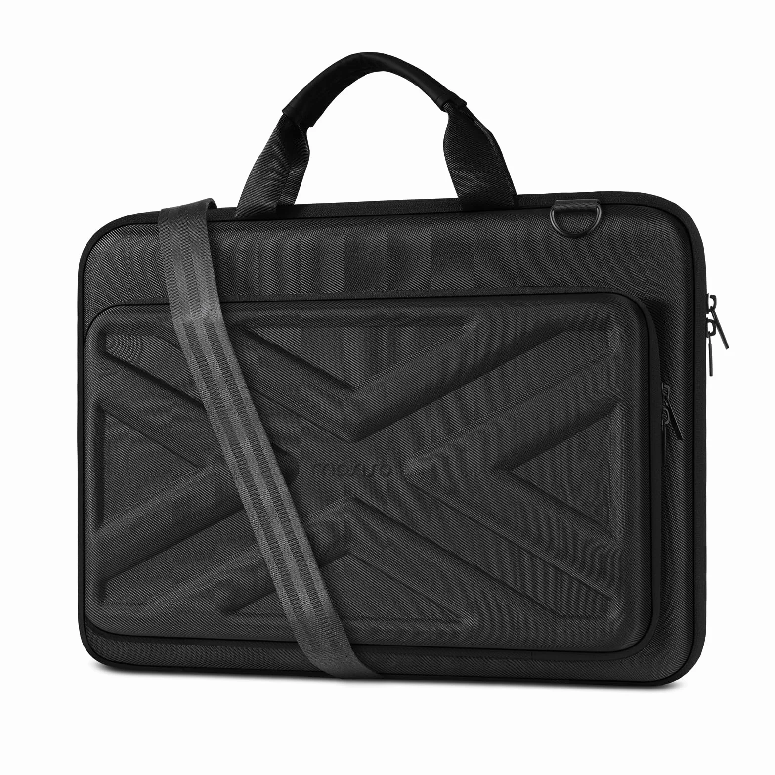 MOSISO 17 Pollici Custodia Rigida Laptop, 17,3 Pollici Borsa Computer Uomo Donna Compatibile con Macbook, HP, Dell, Lenovo, Asus, Notebook, Borsa PC Con Tasca Frontale e Tracolla, Nero