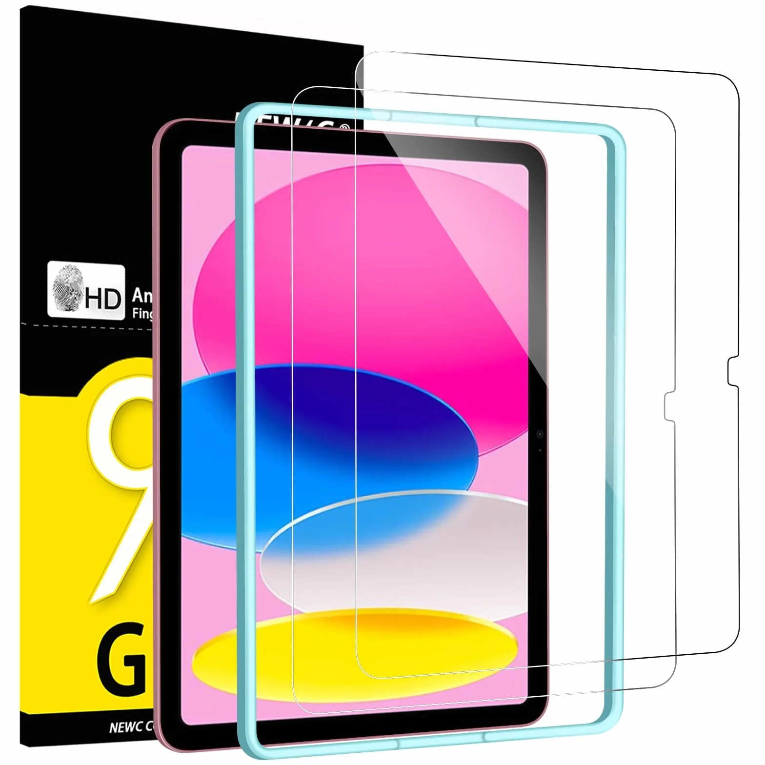 NEW'C Pellicola Protettiva Vetro Temperato 9H per iPad 11a Gen 2025 10a Gen 2022 10,9 Pollici 2 Pezzi