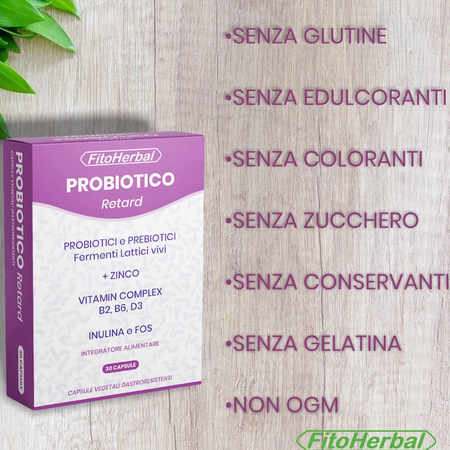 Fermenti Lattici Probiotici e Prebiotici 40 miliardi CFU Lactobacillus Bifidobacterium Inulina Zinco Vitamine B2 B6 D3 Capsule Gastroresistenti