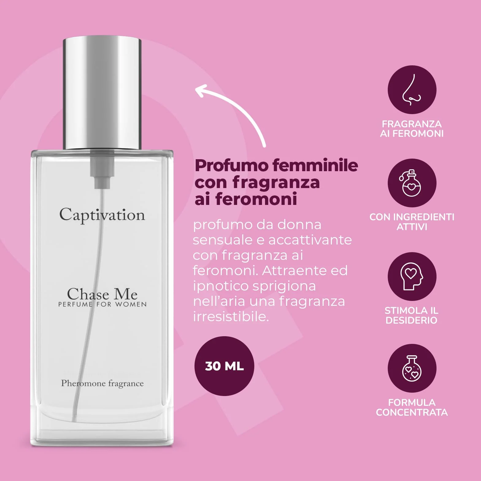 INTIMATELINE Captivation Chase Me Profumo Sensuale ai Feromoni 30 ml Donna