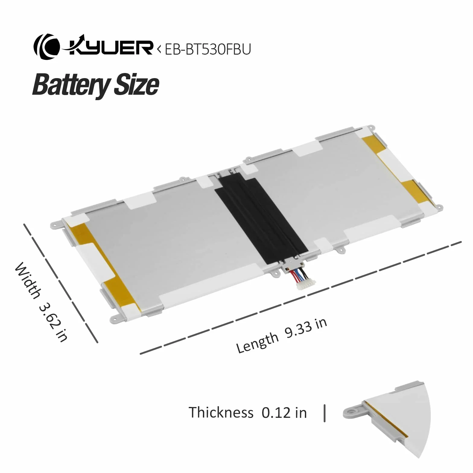 EB-BT530FBU Tablette Batteria per Samsung Galaxy Tab 4 10.1 SM-T530 SM-T531 SM-T535 SM-T537 SM-T532 SM-T533 T536 T530NU T537A T537V T537R4 3G 4G/LTE WiFi EB-BT530FBE BT530FBC Tablet Battery with Tool