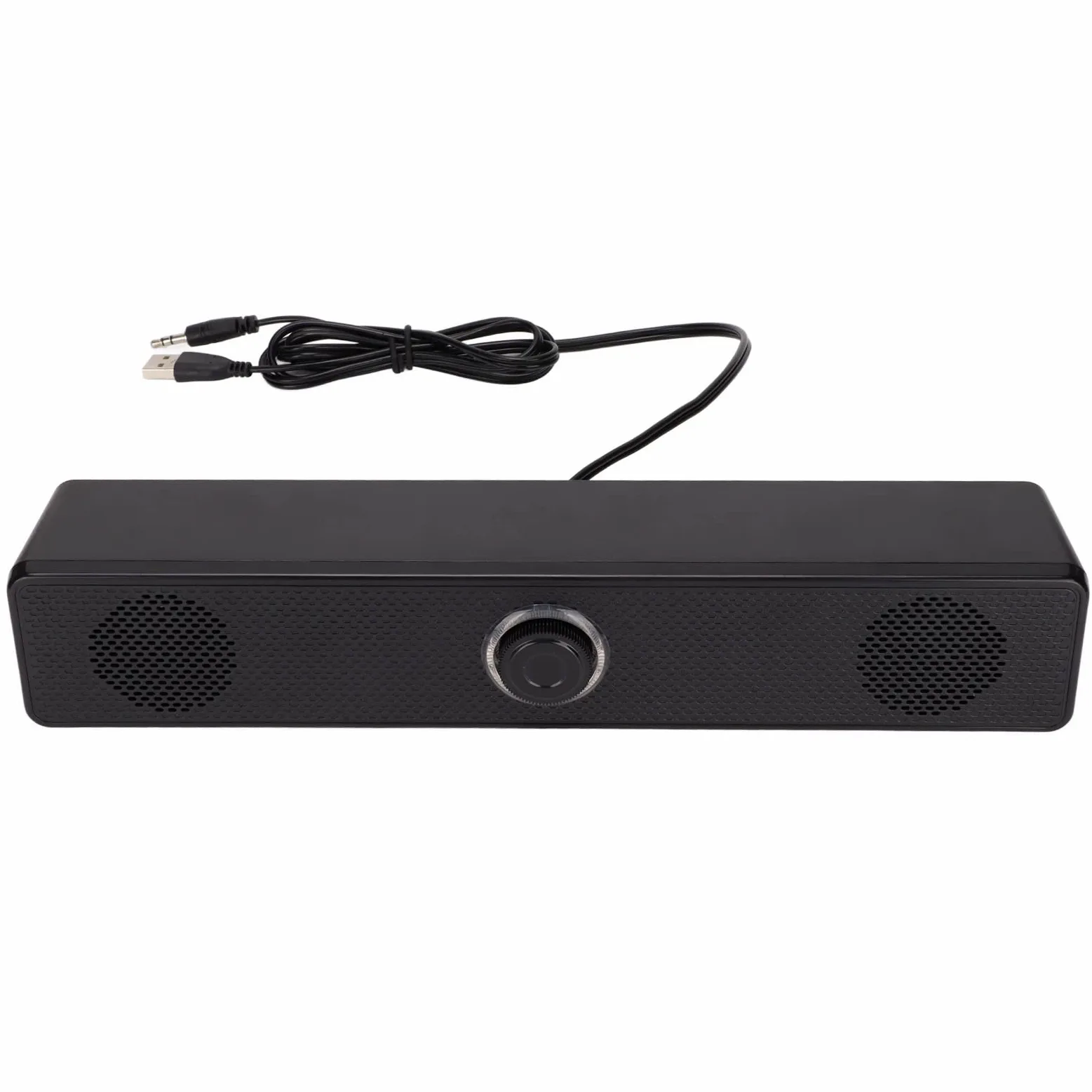 GOWENIC Altoparlante per Computer Cablato 350T, Altoparlante da Tavolo USB Soundbar Mini Altoparlante Soundbar con Ingresso da 3,5 Mm e Controllo del Volume per PC Tablet Desktop Cellulare Laptop