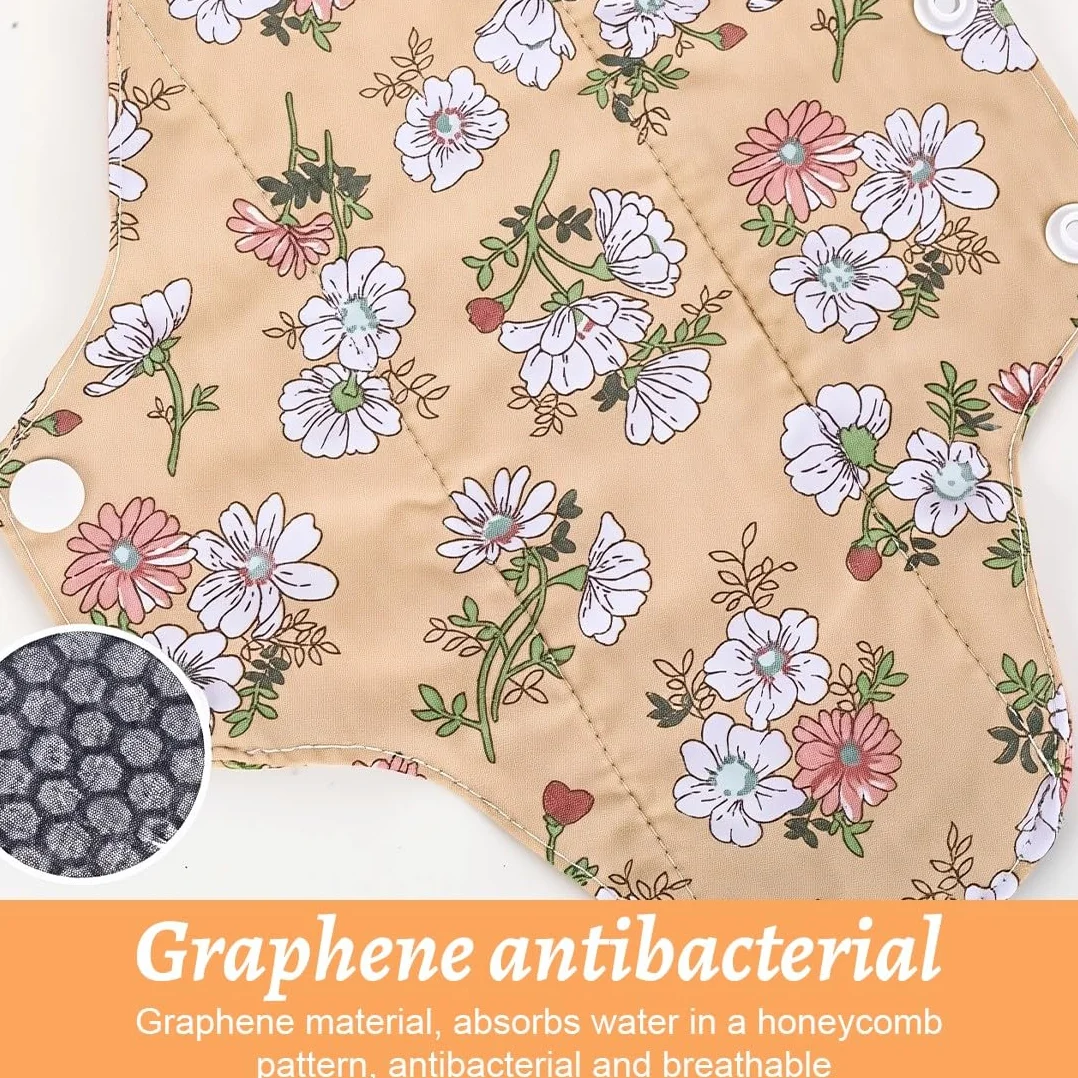 Assorbenti Lavabili Donna 3 Pz, Mutande Assorbenti Riutilizzabili, Salvaslip Cotone Fibra Di Bamboo 18x23cm