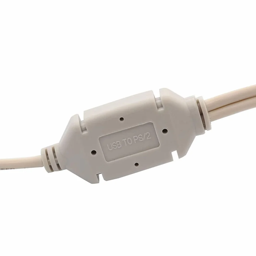 Convertitore da USB a PS/2 1 Pacco da USB a Doppio Cavo Adattatore convertitore per Mouse per Tastiera PS2 per Computer PC per Laptop