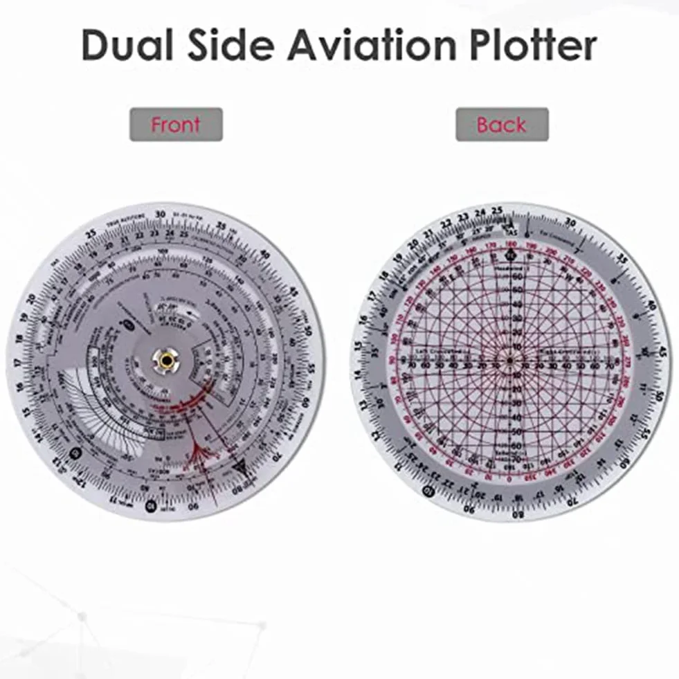 MARKELL 1 Pezzo E6B-R Flight Computer Metal Aviation Plotter Regolo Calcolatore Circolare
