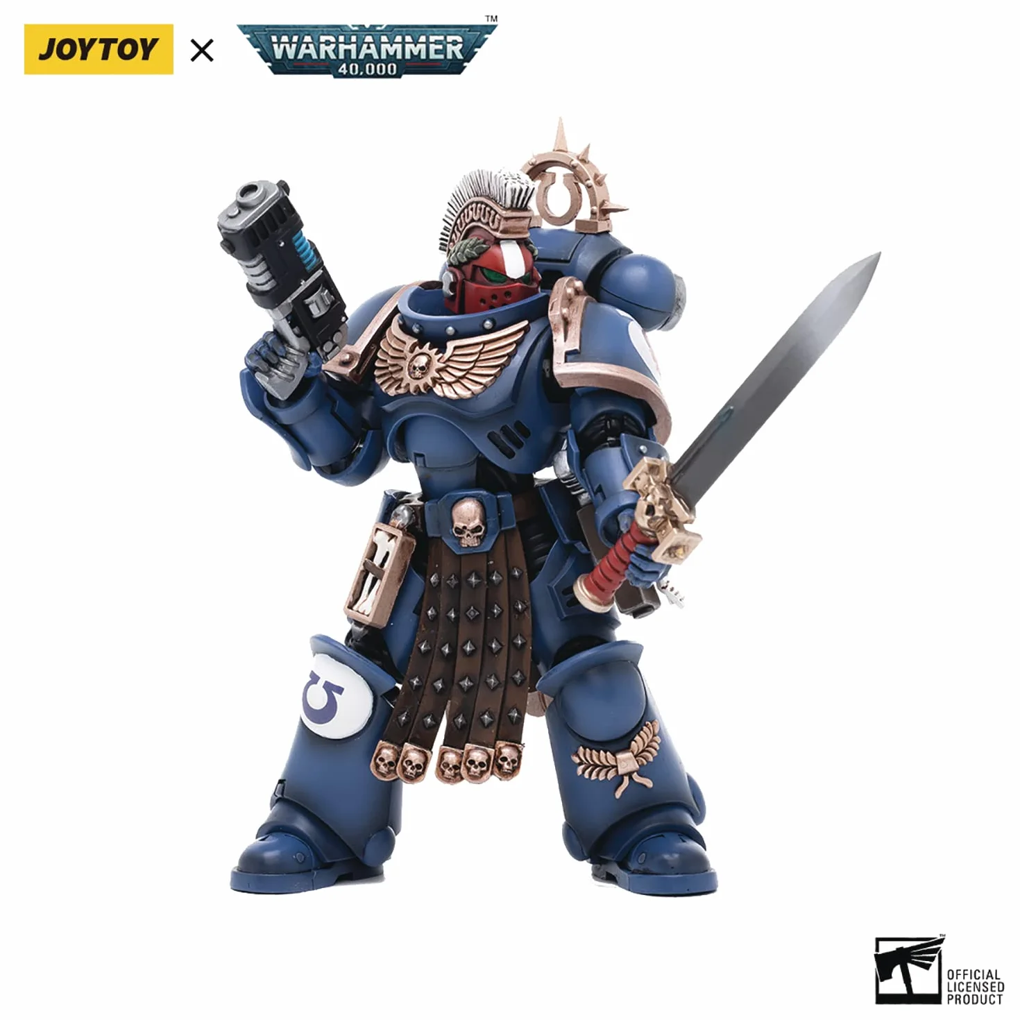 Joytoy Warhammer 40,000 Ultramarines Veteran Sergeant Icastus 1/18 Action Figure