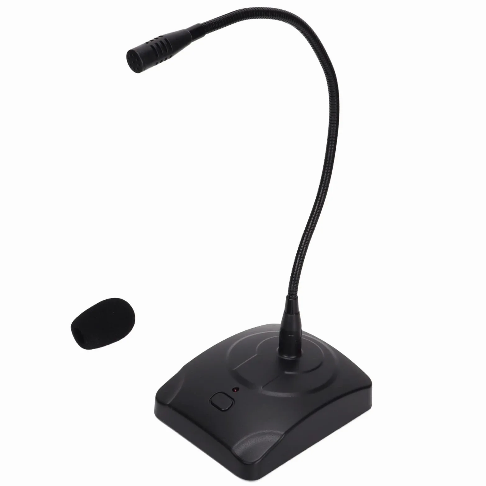 Goshyda Microfono USB da Tavolo, Microfono a Collo D'Oca Regolabile a 360 Gradi Microfono Cablato USB con Cavo XLR a 6,35 Mm, Indicatore LED, Riduzione del Rumore, Interruttore One Touch