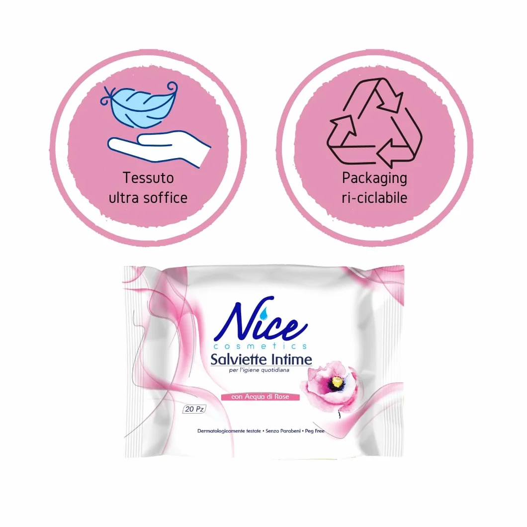 Nice Intima Salviette Intima Rosa Sensibile 20 sztuk