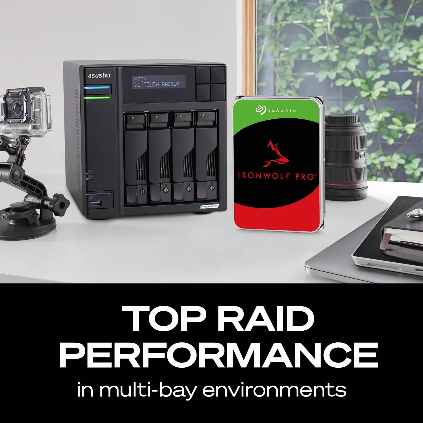 Seagate IronWolf Pro, 2TB, Unità disco interna NAS classe Enterprise - Unità SATA CMR da 6GBit/s, 3,5", 7.200 giri/min, con cache da 256 MB per sistemi NAS RAID, servizi Rescue (ST2000NT001)