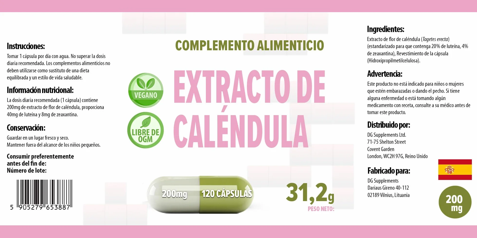 Hepatica Luteina 40 mg Zeaxantina 8 mg 120 capsule vegane Tagetes erecta GMP