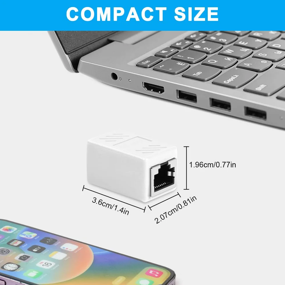 AXFEE 3 Pezzi Accoppiatore di Rete RJ45, Connettori Ethernet, Accoppiatore in Linea Schermato, Connettore Prolunga Cavo Ethernet Cat7/Cat6a/Cat6/Cat5e/Cat5 Cavo LAN-Femmina a Femmina