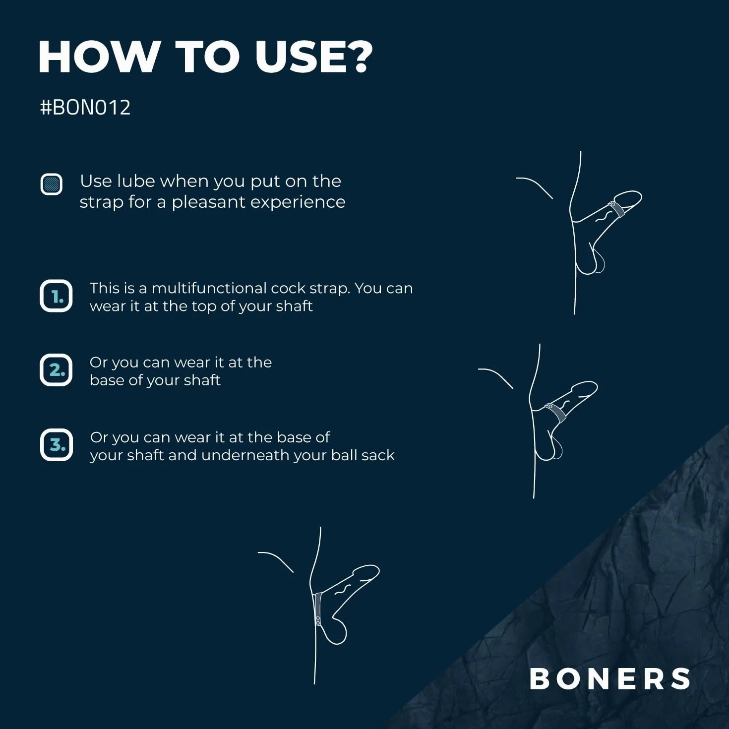Boners Cinturino Cockring Regolabile 63 g