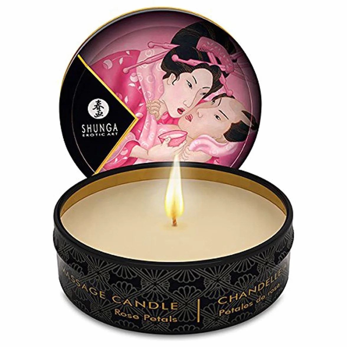 Shunga Mini capelli massaggianti Rose Petals 30 ml