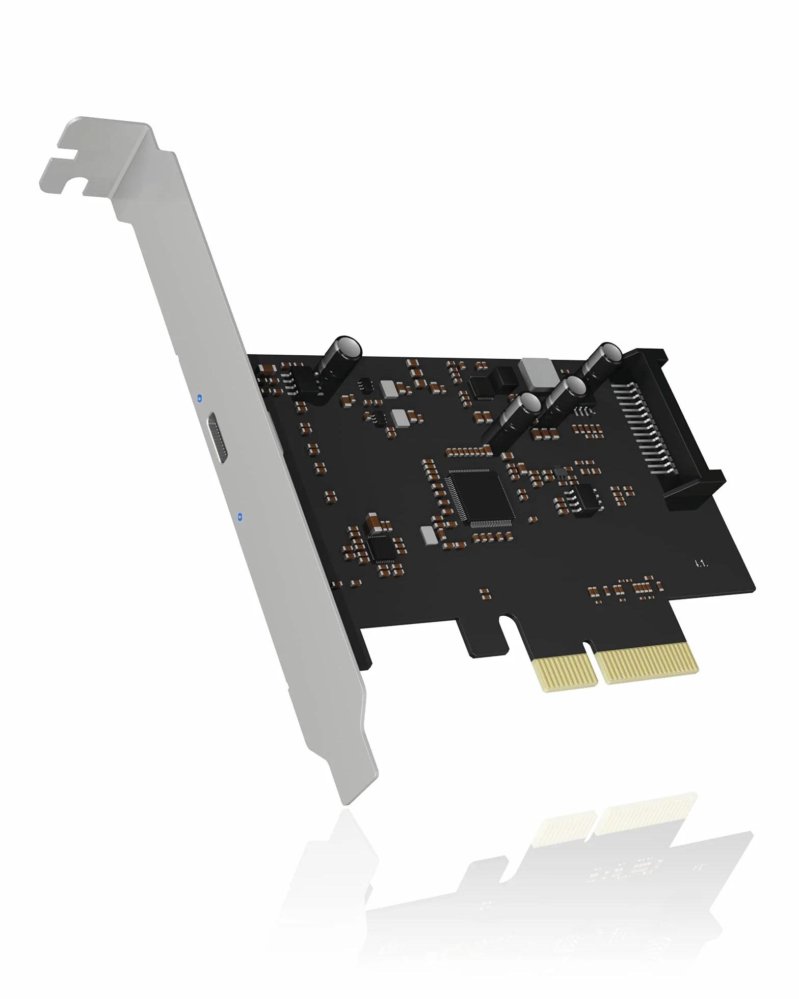 ICY BOX Scheda USB 3.2 con Porta USB 3.2 Gen 2x2 (20 Gbit/s), USB-C, Installabile in Slot PCIe, IB-PCI1901-C32