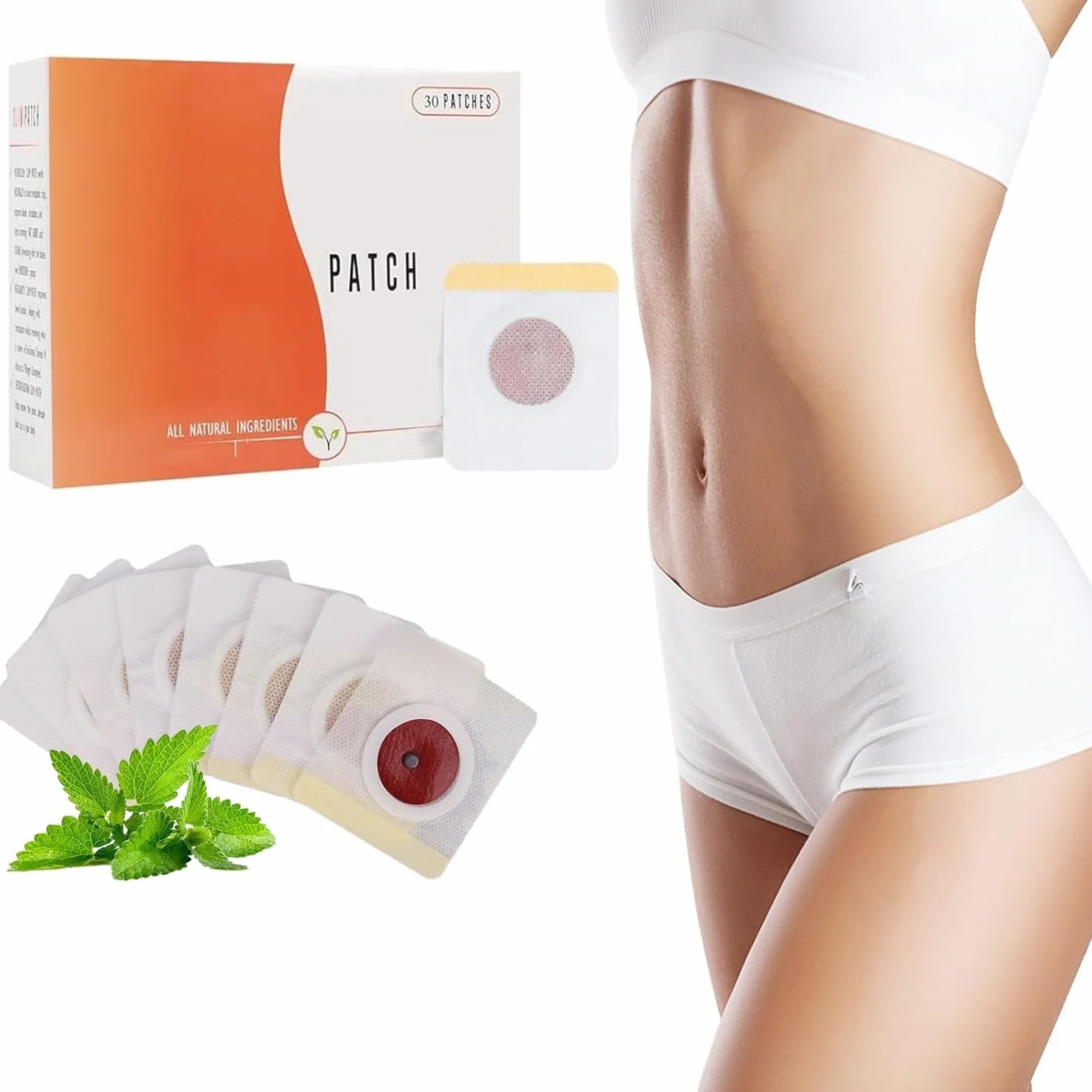 Cerotti Dimagranti Detox Ombelicali (30 Pezzi) - Patch Brucia Grassi per Addome e Pancia - Cerotti Snellenti - Trattamento Slimming