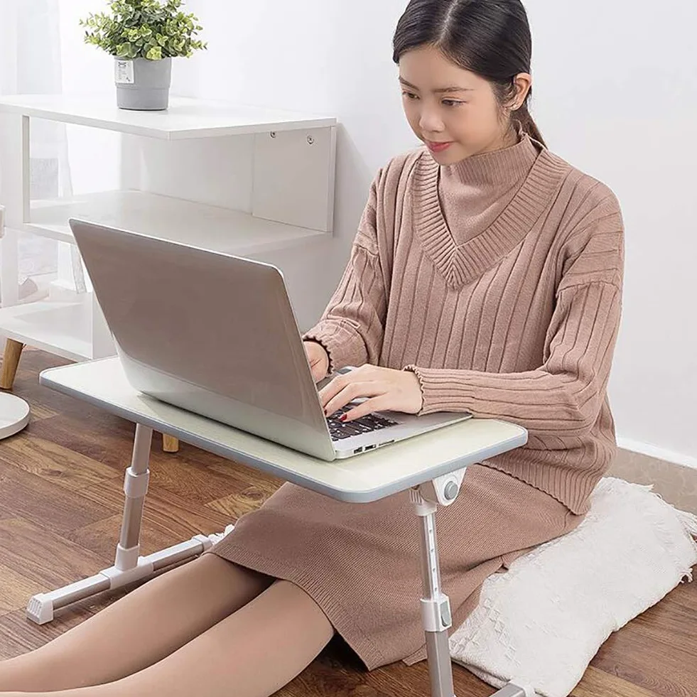 Supporto da scrivania portatile regolabile in altezza per leggere, mangiare, lavorare a letto/divano, tavolo pieghevole per il massimo comfort e praticità