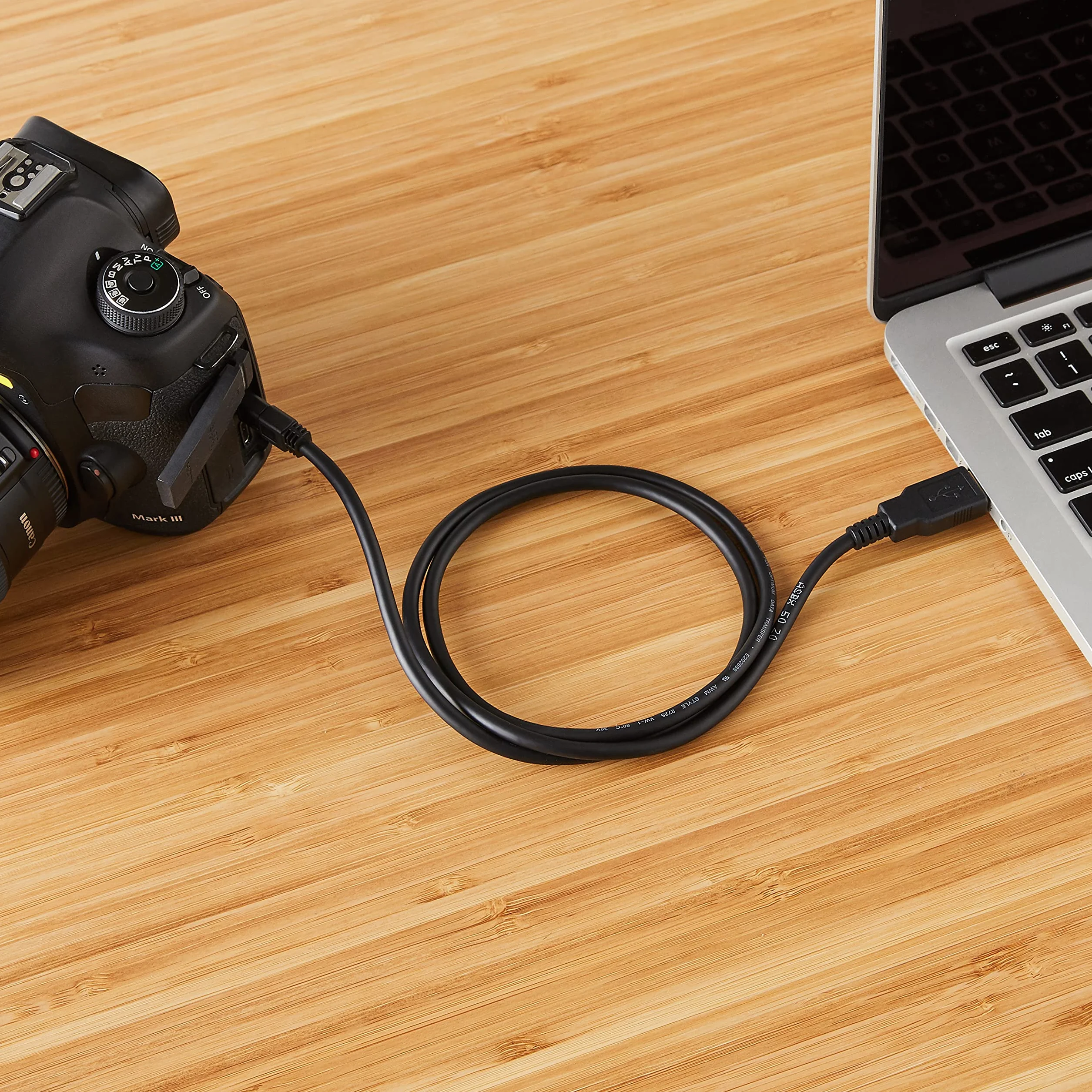 AmazonBasics Cavo USB-A 2.0 maschio/Mini USB B (0.9 m) per Personal computer, Nero