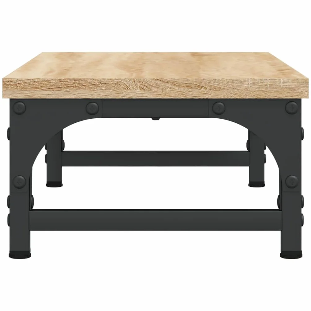 Supporto per monitor in rovere Sonoma, 55 x 23 x 14 cm, rialzo per monitor in legno, supporto ergonomico per monitor con gambe regolabili, per ufficio e scrivania