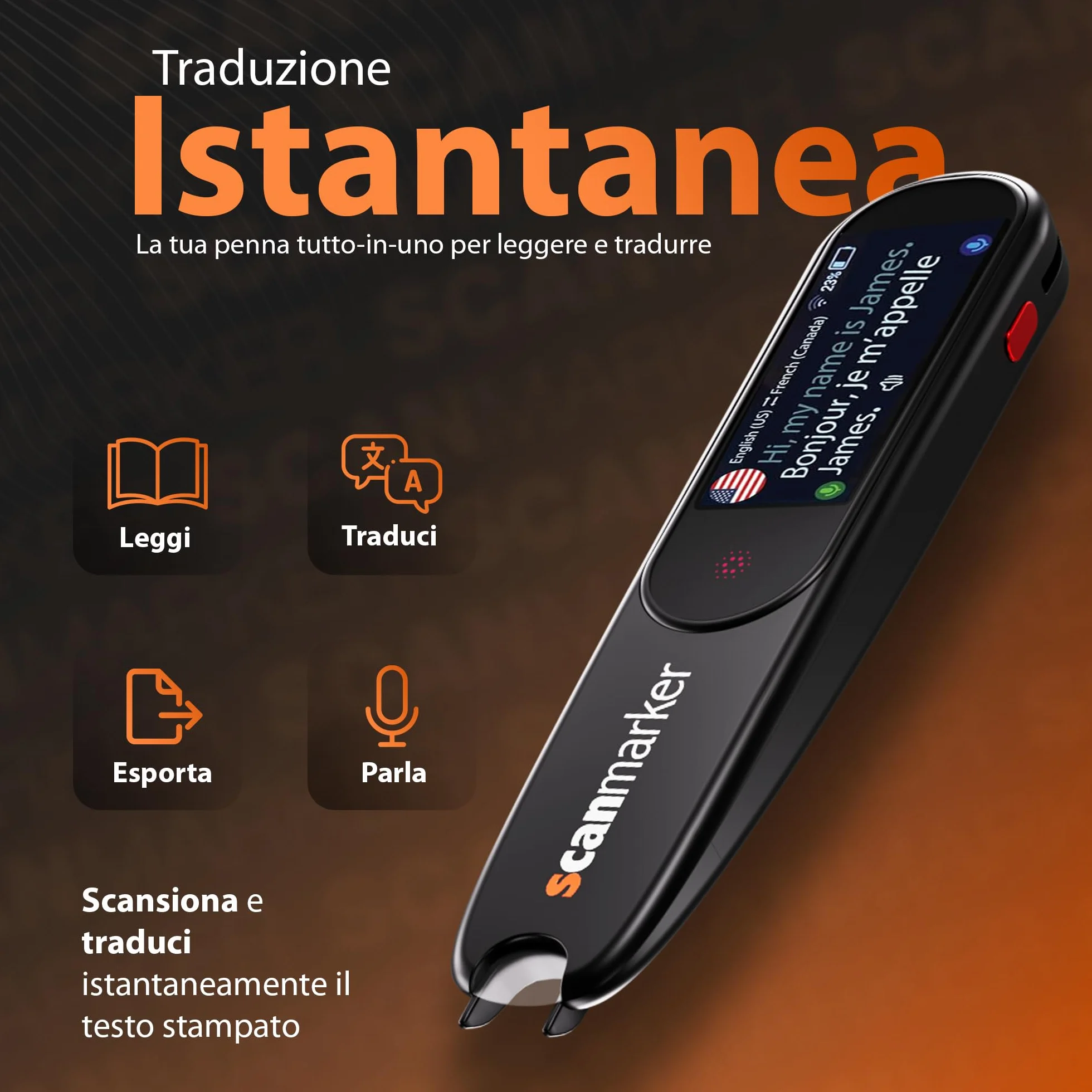 Scanmarker Pal Penna di traduzione e lettura per studenti lingue dislessia difficoltà apprendimento traduttore 100 lingue