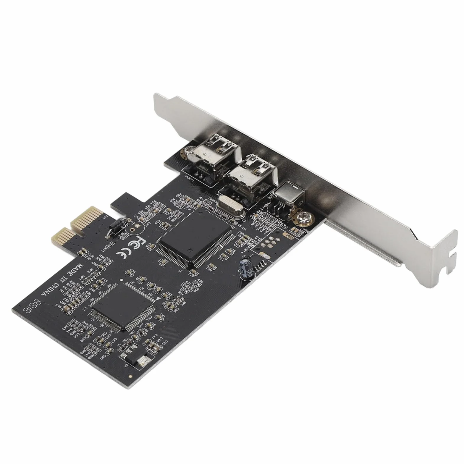 Bewinner Scheda Controller Firewire PCIe da 1X a 3 * 1394A, Scheda Riser PCIe da 1X a 3 Porte 1394A (2 X 6 Pin e 1 X 4 Pin), Scheda Firewire PCIe 1440x1080 800 Mbps per XP 7 8 10