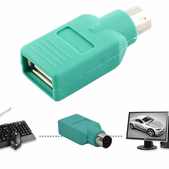 ADATTATORE PC TASTIERA PS2 CONNETTORE FILO on MOUSE USB CONVERTITORE CAVO