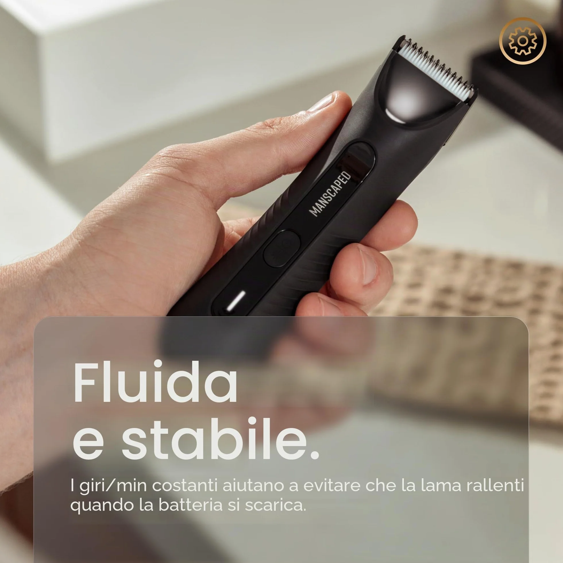MANSCAPED® The Lawn Mower® 3.0 Plus Rasoio per peli di inguine e corpo, lama SkinSafe®, impermeabile, ricaricabile USB-C, rasoio a sfera wireless da uomo