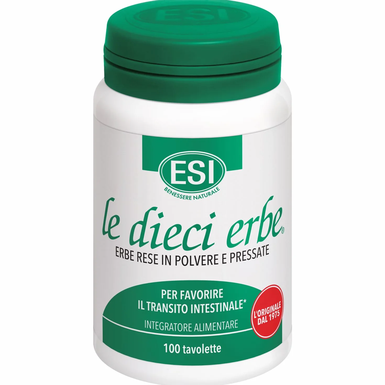ESI Le Dieci Erbe Integratore Alimentare Vegetale con Tarassaco Lassativo Naturale 100 Tavolette