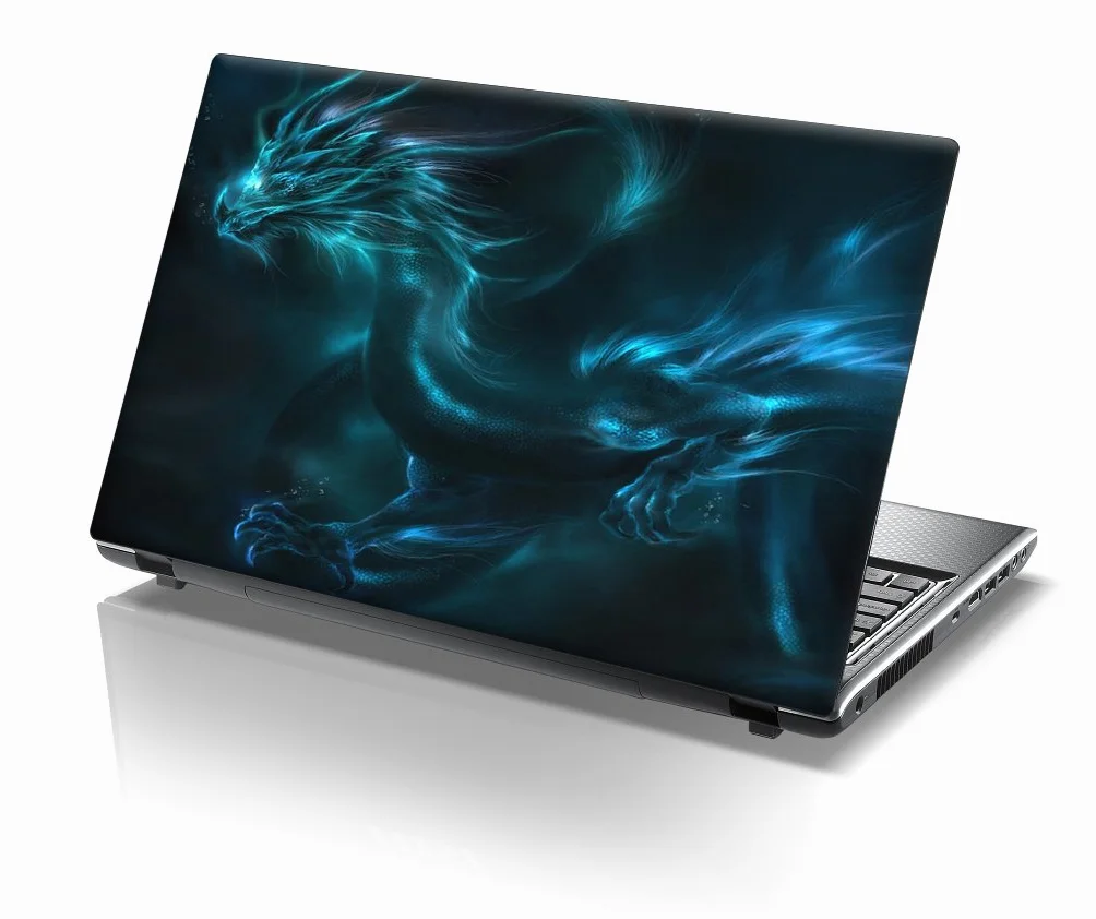 TaylorHe Adesivo per computer portatile da 15-15,6 “, in vinile, motivi colorati ed effetto pelle, laminato, prodotto in Inghilterra Drago fantasy 40 cm