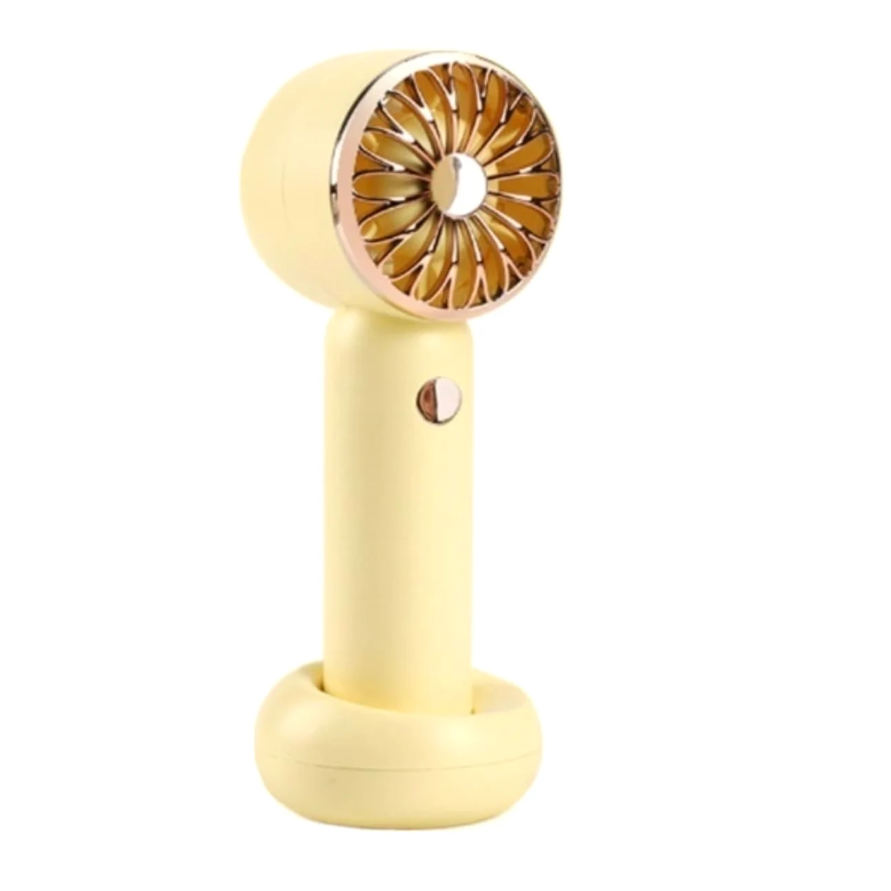 Ventilatore per Esterni Interni Ufficio Ventilatore Portatile Ventola di Raffreddamento 3 velocità del Vento USB Ricaricabile per Casa da Viaggio All'aperto(Yellow)