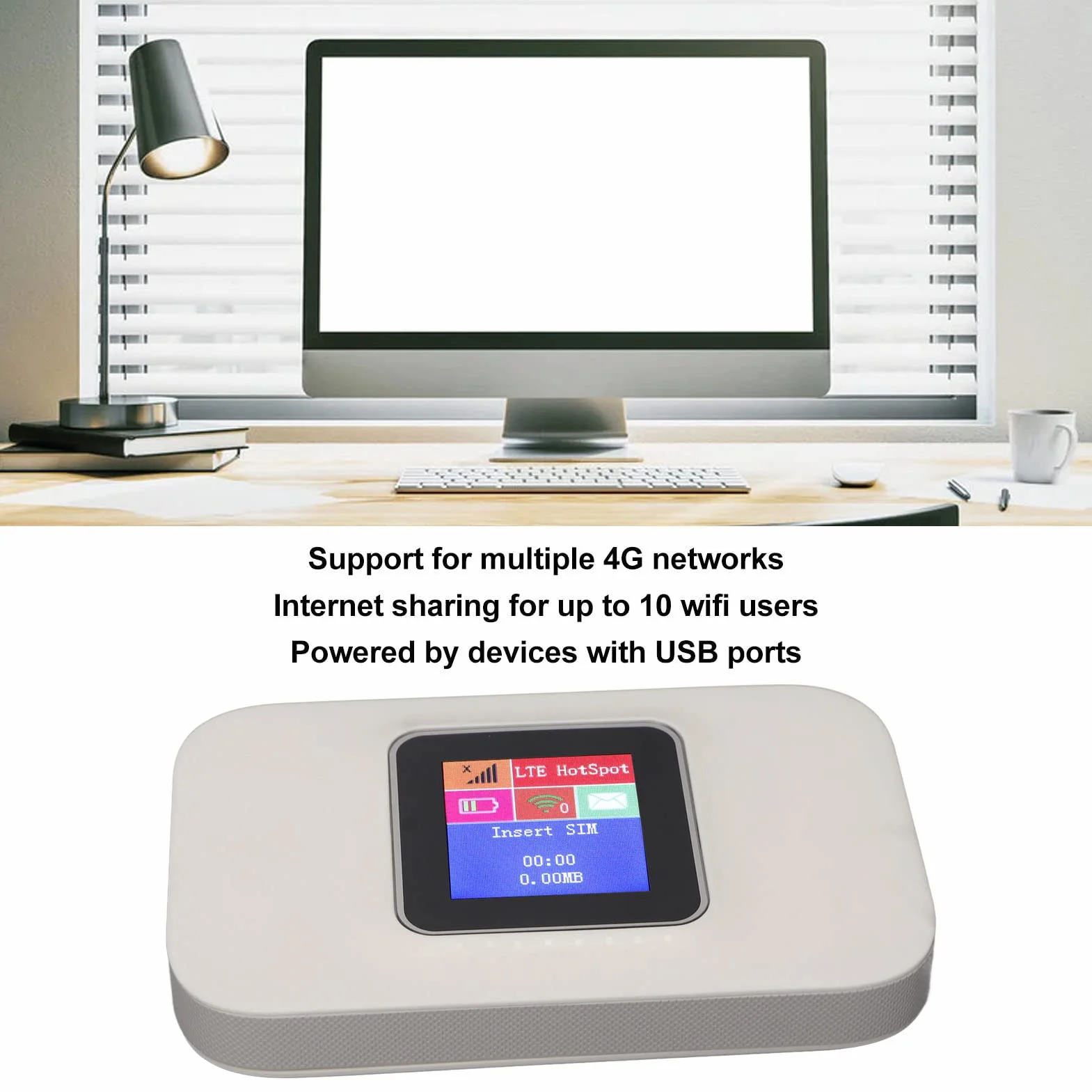 KIMISS Hotspot 5G WiFi Portatile 300Mbps ABS Pocket 4G SIM Slot USB per Europa