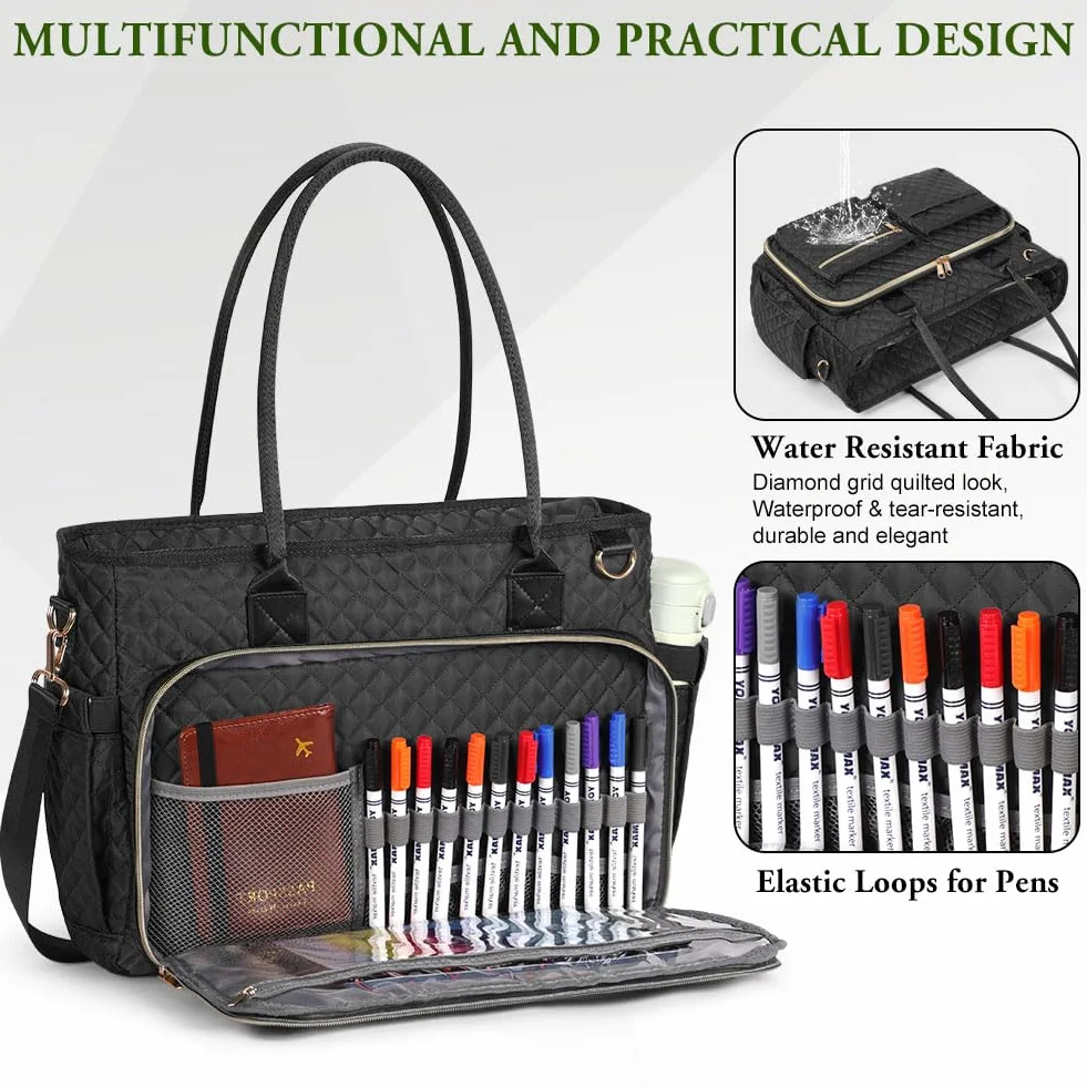 Borsa Porta Pc, Cartella Leggera Espandibile Impermeabile, Borsa Insegnante