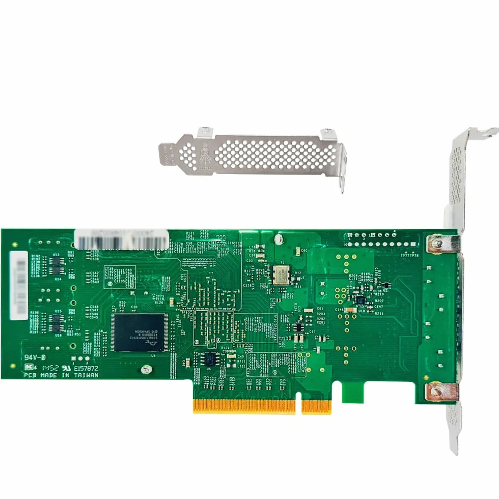 Scheda di espansione SAS HBA PCIe SATA a 8 porte compatibile con controller LSI 9207-8I 6Gbps PCIe 3.0 SAS2308 con 2 cavi SATA SFF-8087 per NAS ZFS FreeNAS TrueNAS unRAID Server