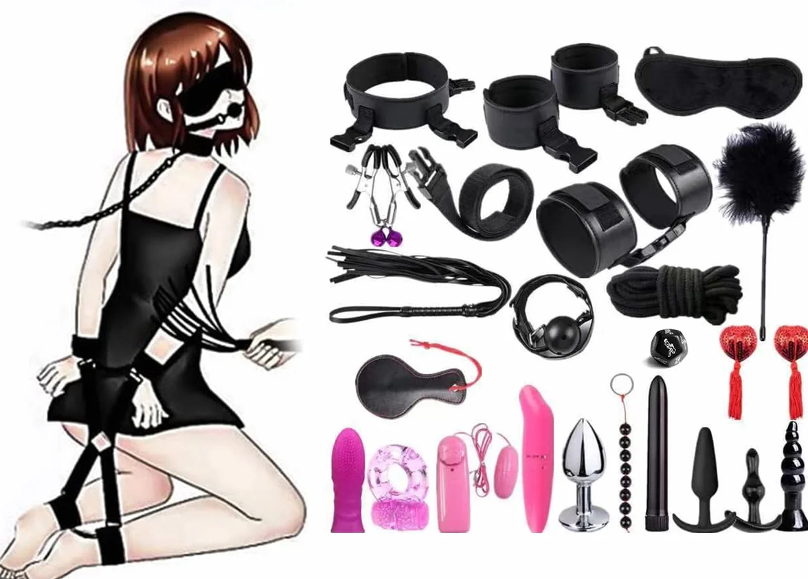 Bondage Set SM Sex Restraints 26 Pieces Fetish Leather Sex Toys