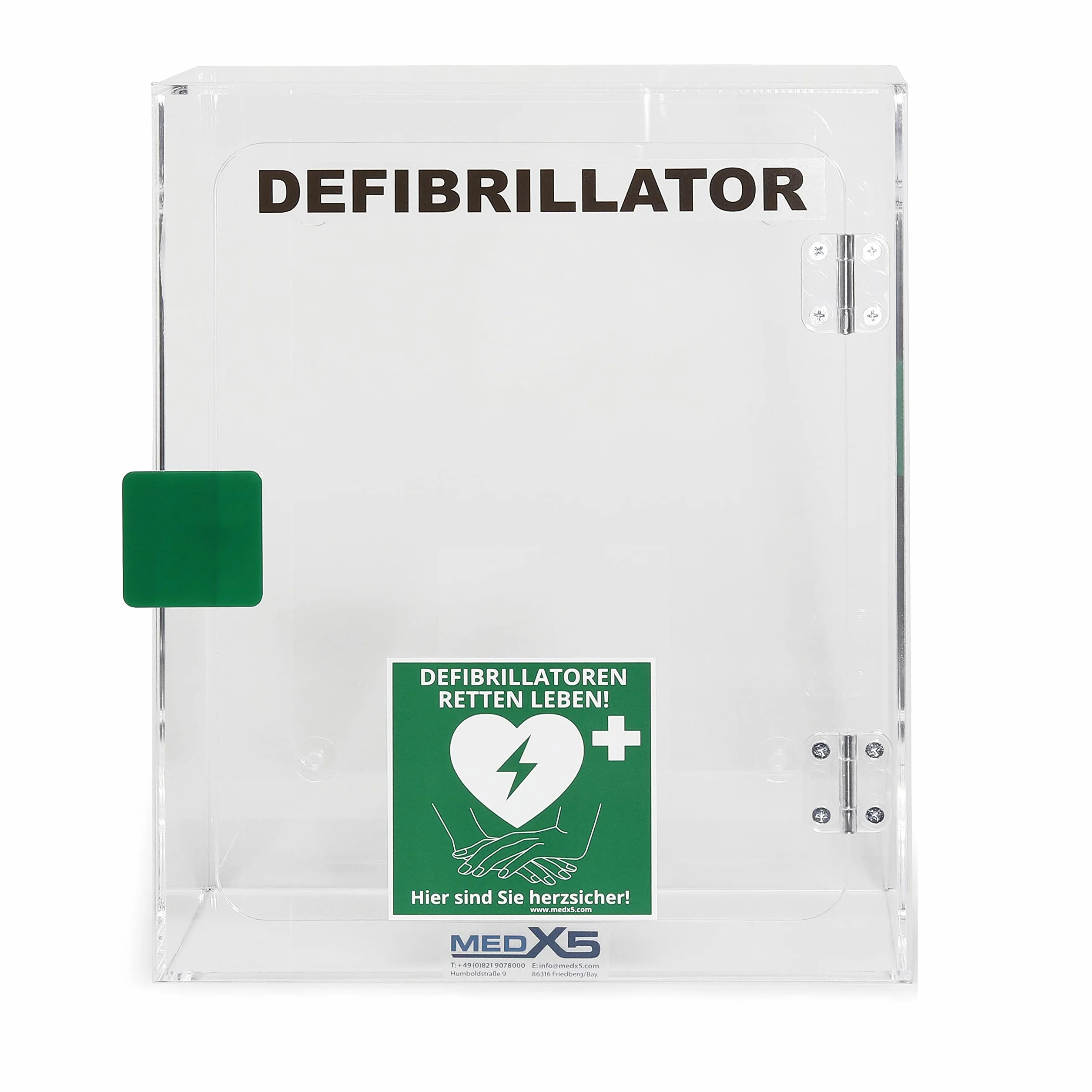 MedX5 Teca per Defibrillatore Armadietto Interno senza Allarme Made in Germany